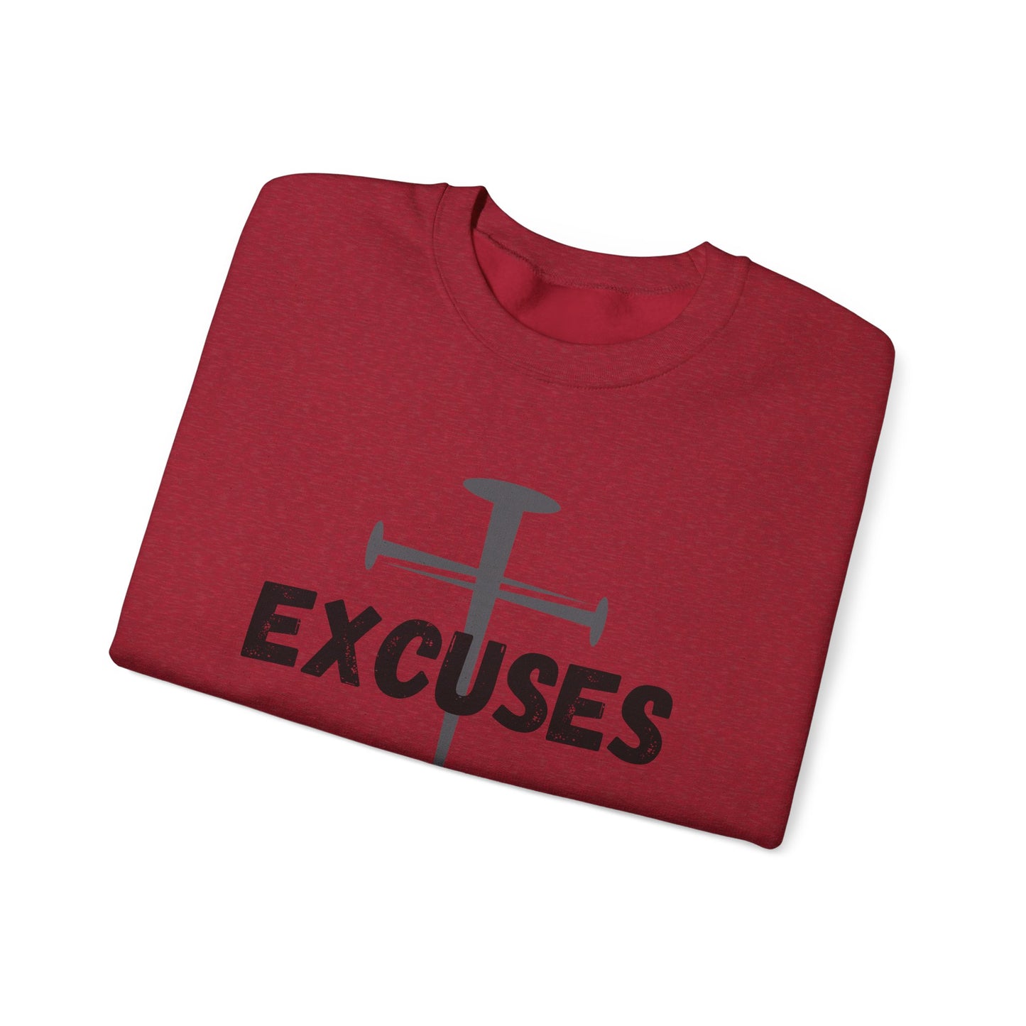 Crucified My Excuses Heavy Blend™ Crewneck Sweatshirt