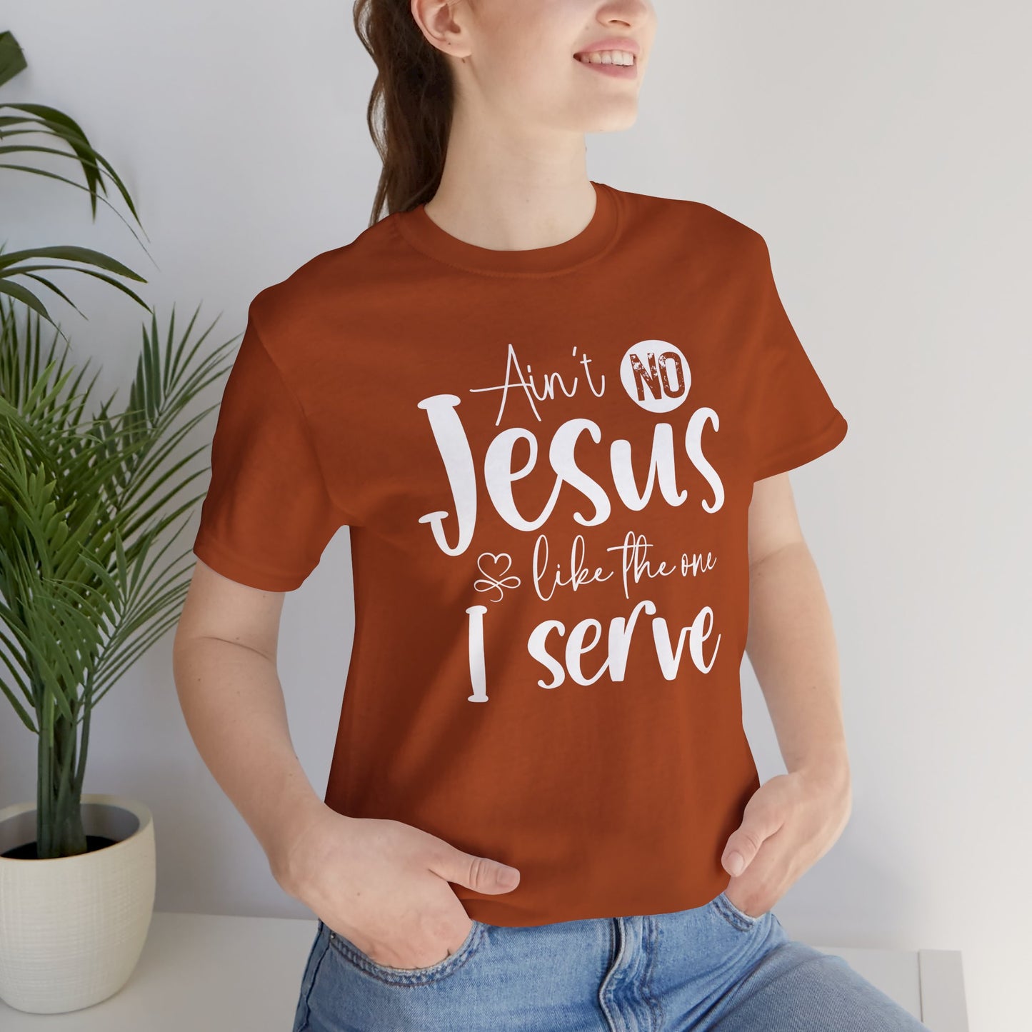 Ain’t No Jesus Like The One I Serve Jersey Short Sleeve Tee