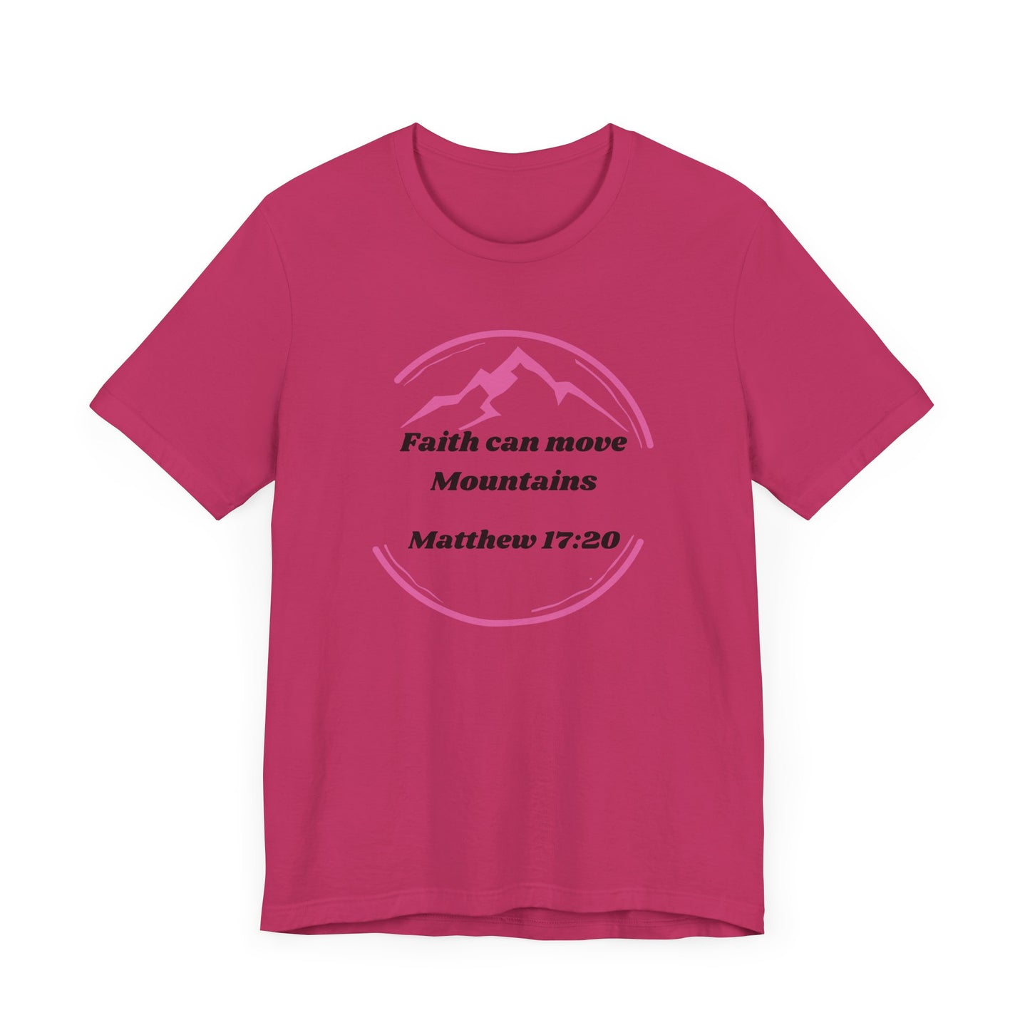 Faith Can Move Mountains Jersey Short Sleeve Tee