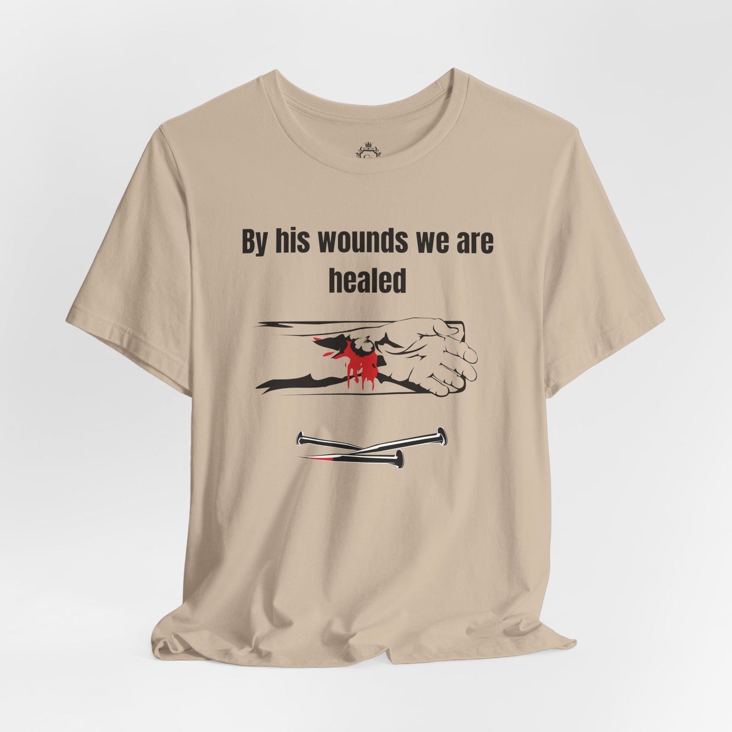 By His Wounds We Are Healed Jersey Short Sleeve Tee