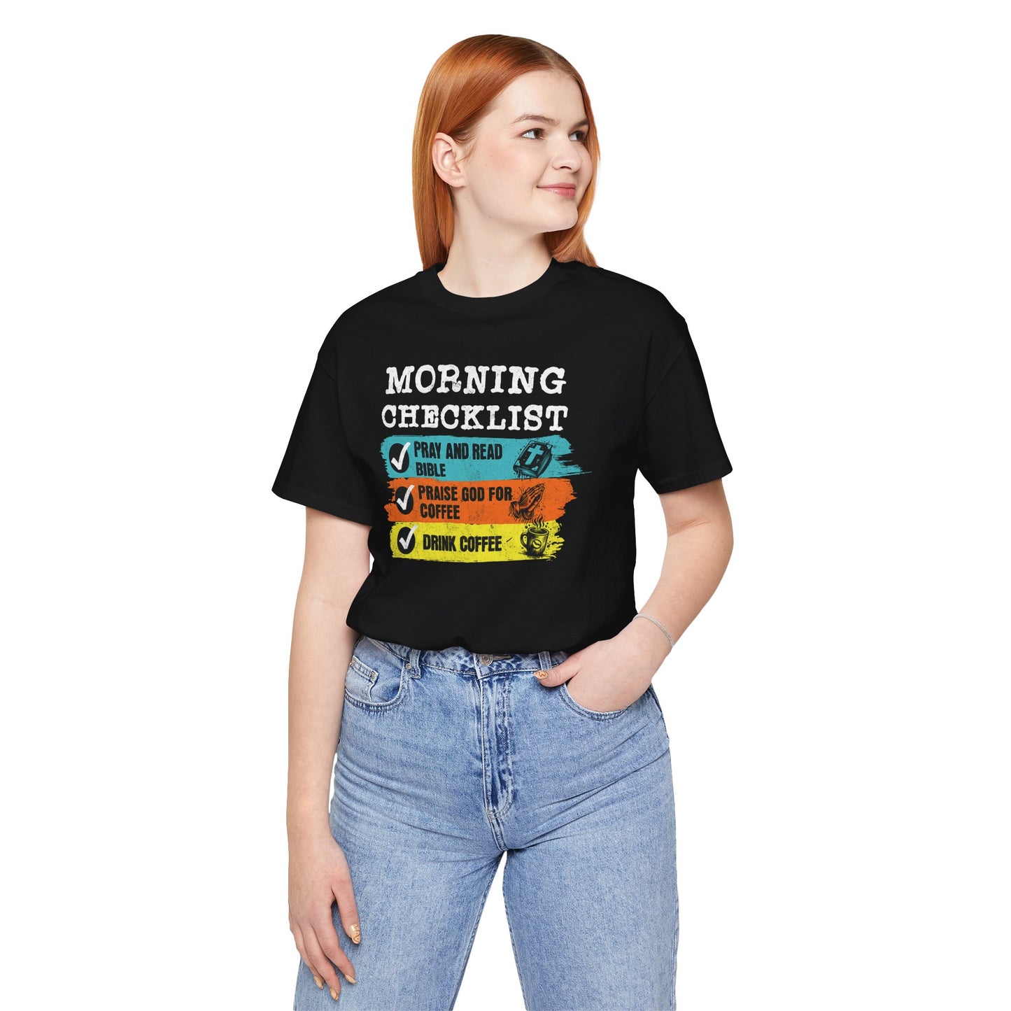 Morning Checklist Jersey Short Sleeve Tee