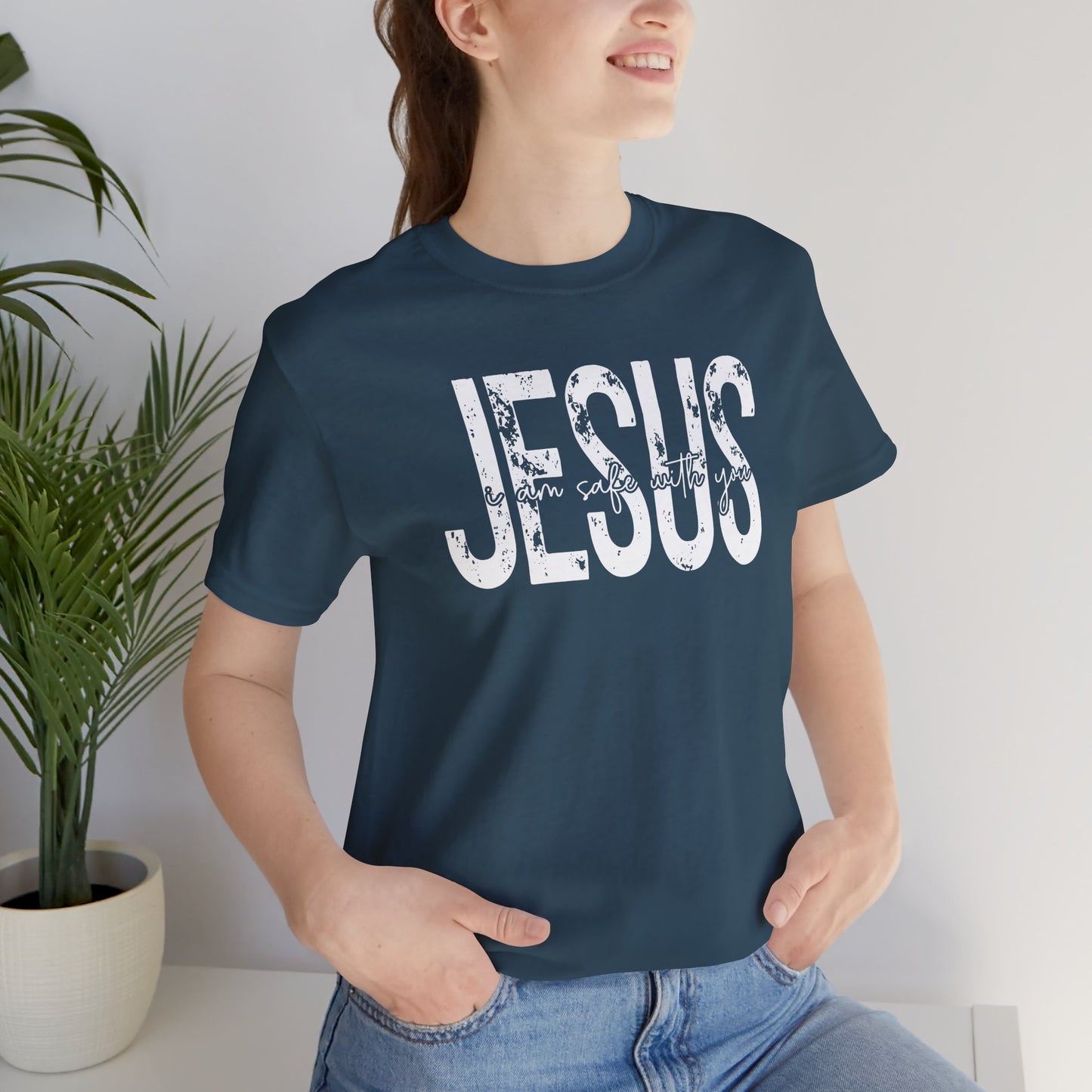Jesus I am Safe With You Jersey Short Sleeve Tee