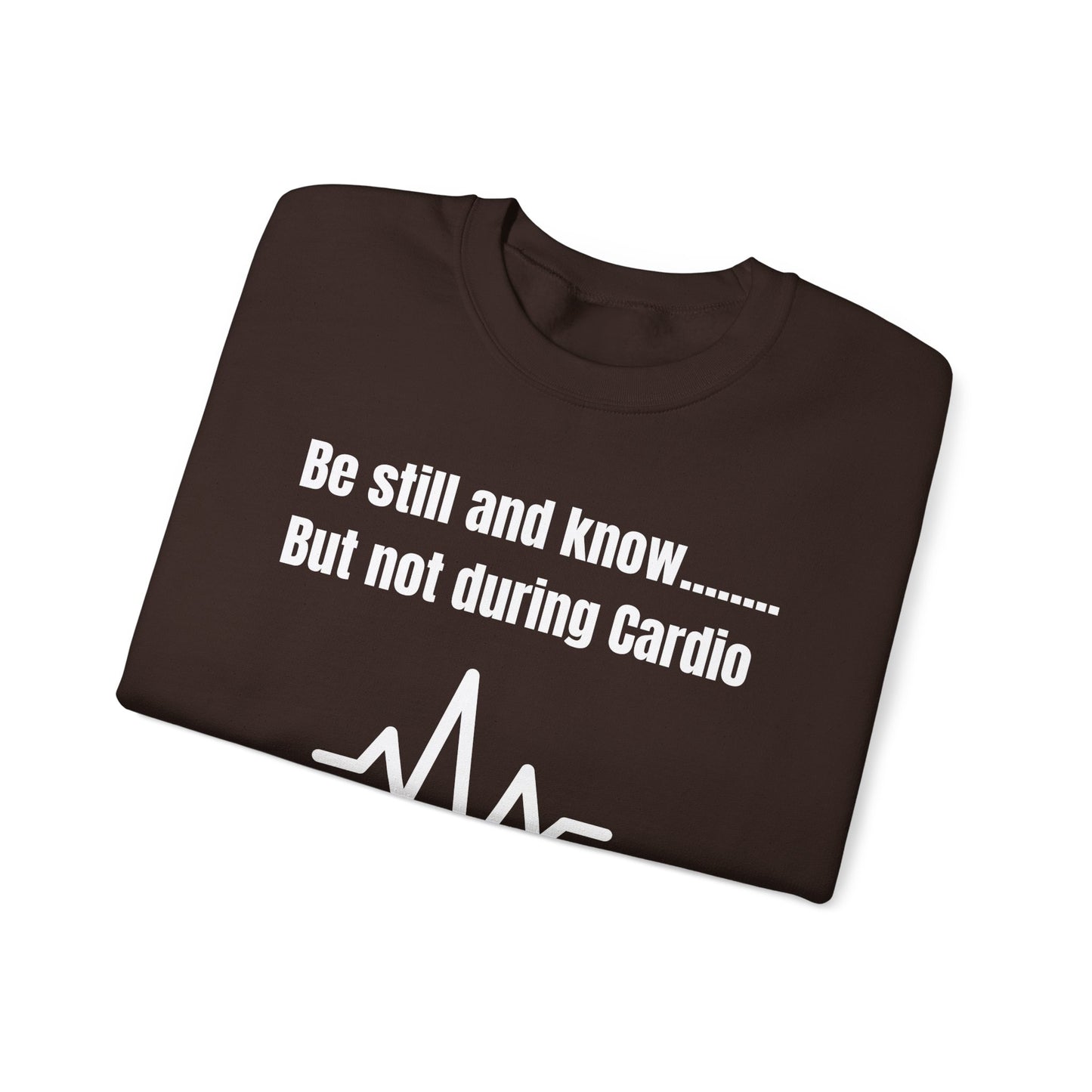 Men's Sweatshirt - Be Still And Know But Not During Cardio