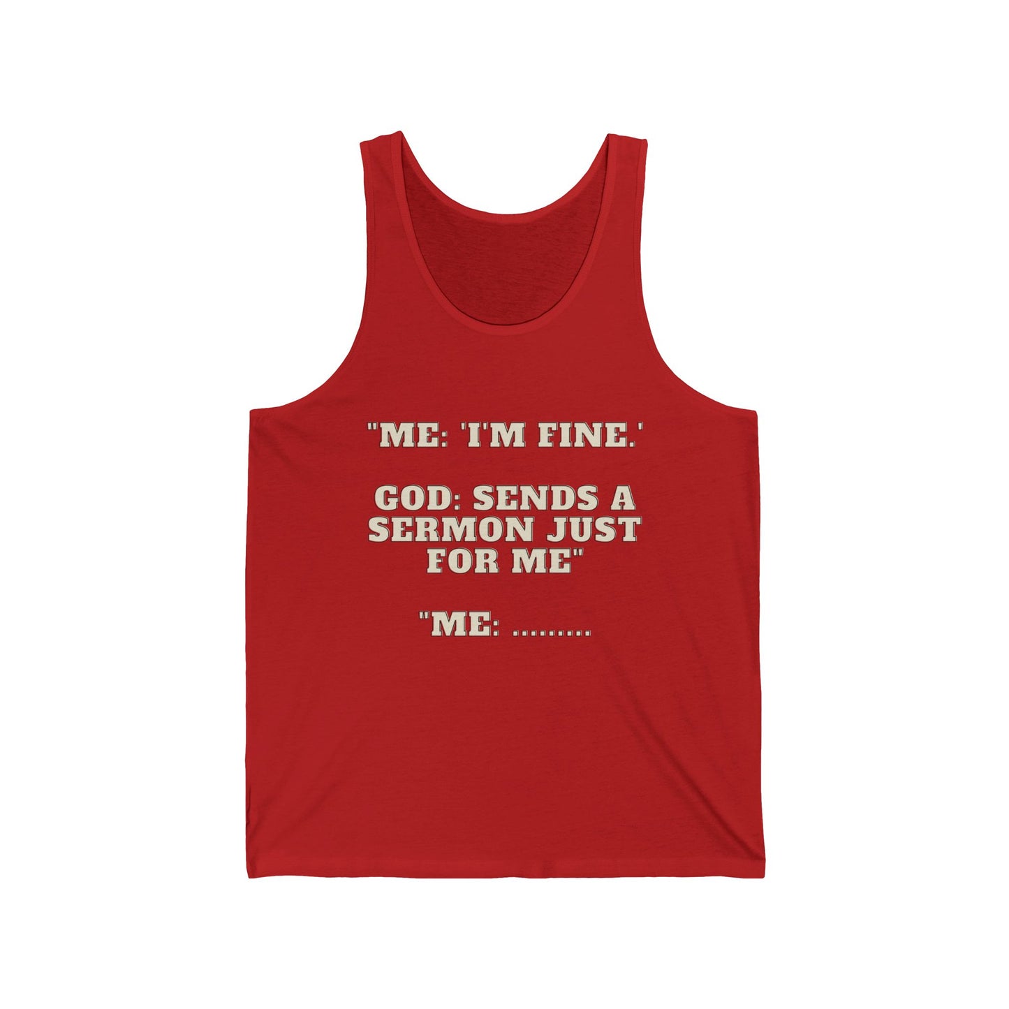 Sermon Just For Me Jersey Tank