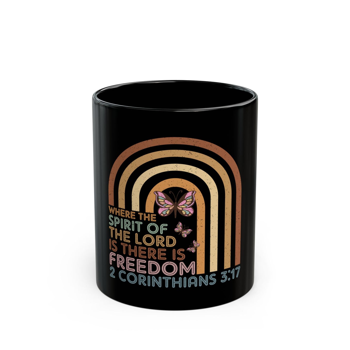 Where the Spirit of the Lord is there is Freedom Black Mug (11oz, 15oz)