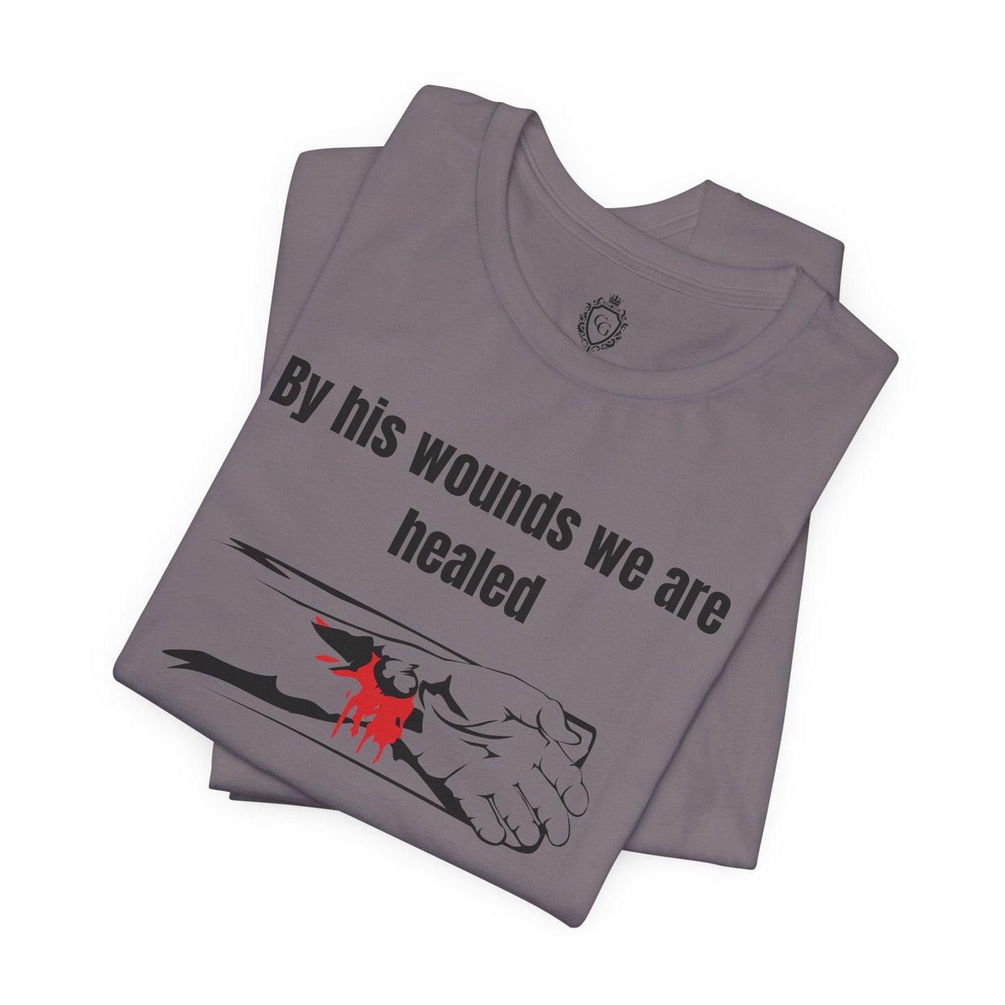 By His Wounds We Are Healed Jersey Short Sleeve Tee