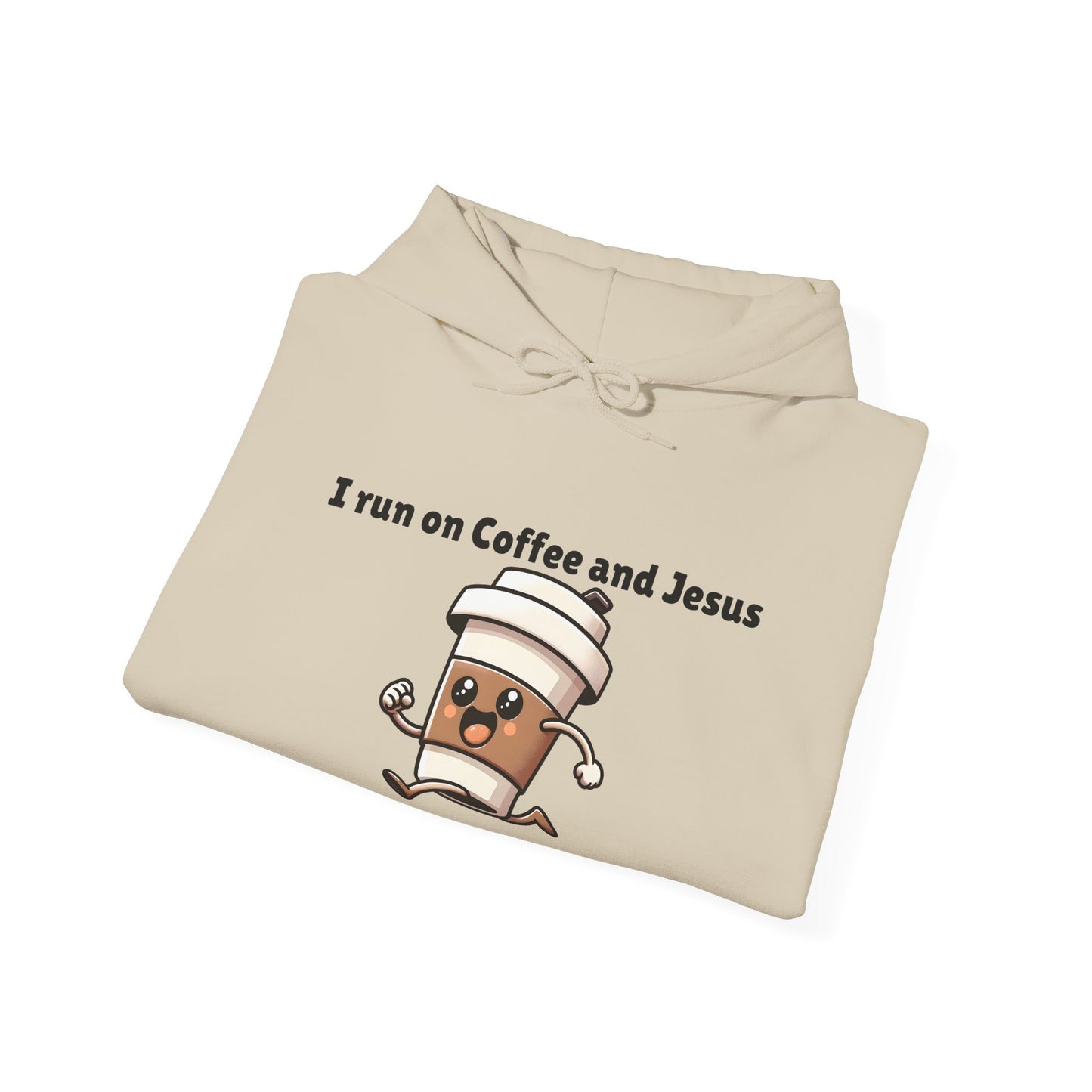 I Run On Coffee And Jesus Heavy Blend™ Hooded Sweatshirt