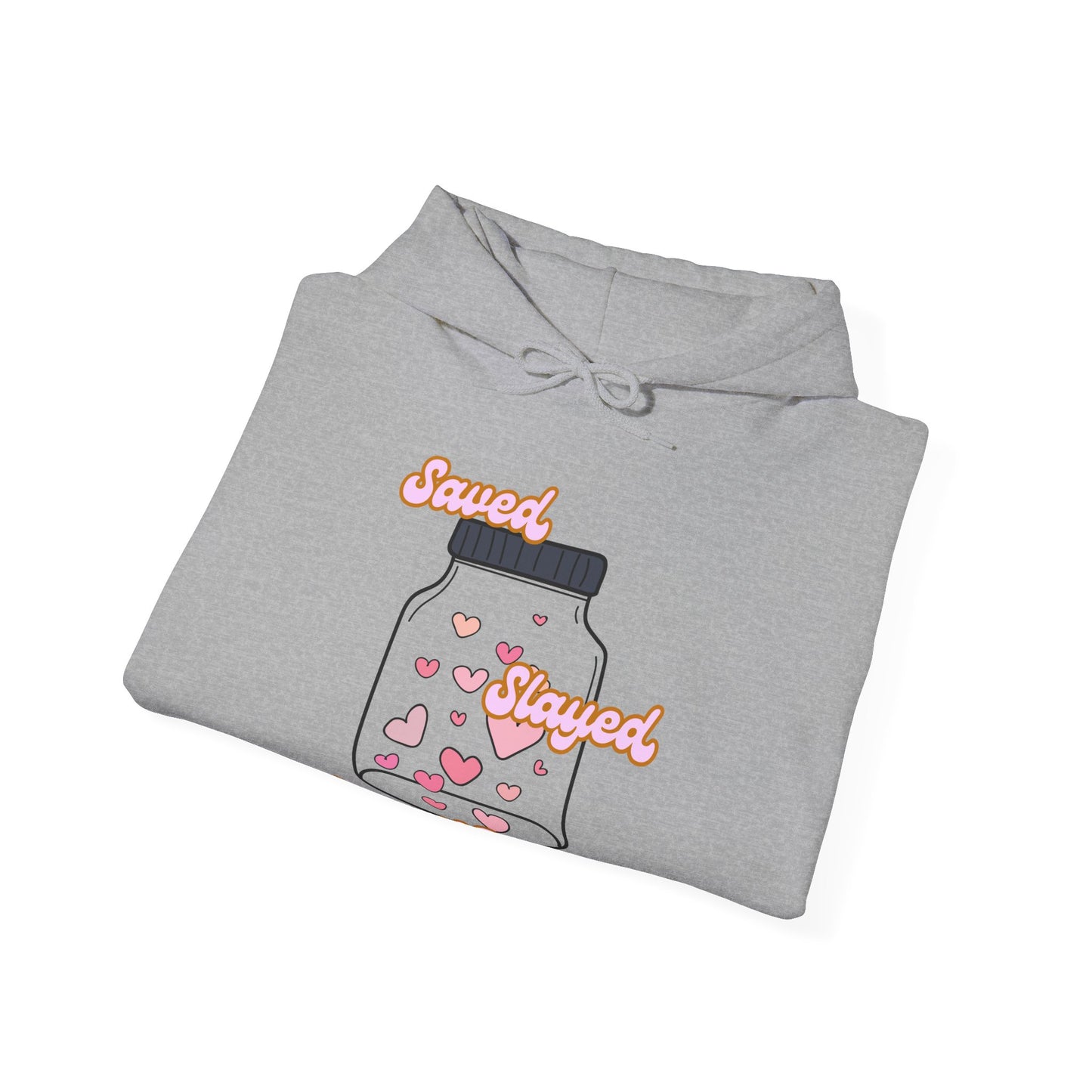 Saved, Slayed, Sanctified Heavy Blend™ Hooded Sweatshirt