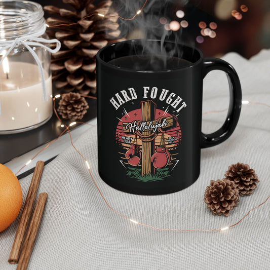 Hard Felt Hallelujah Black Mug (11oz, 15oz)