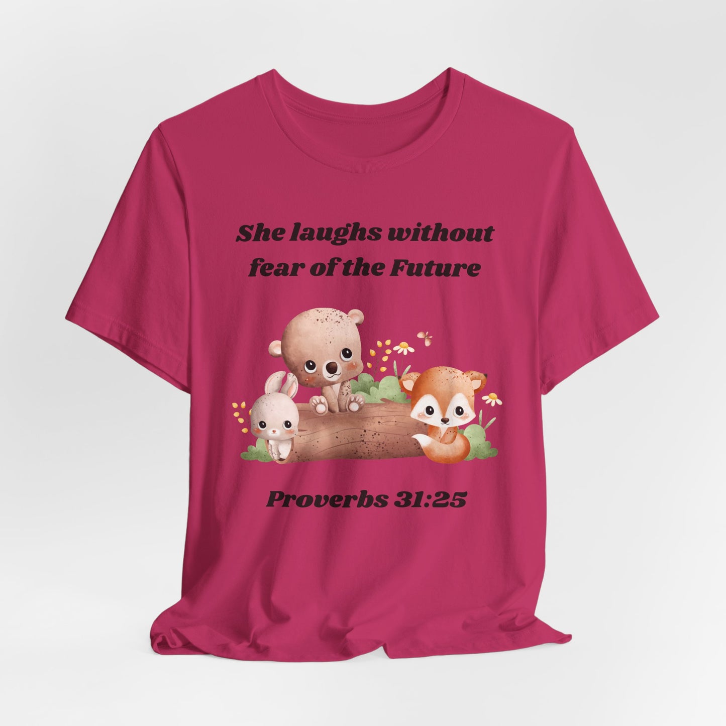 She Laughs Without Fear Of The Future Jersey Short Sleeve Tee