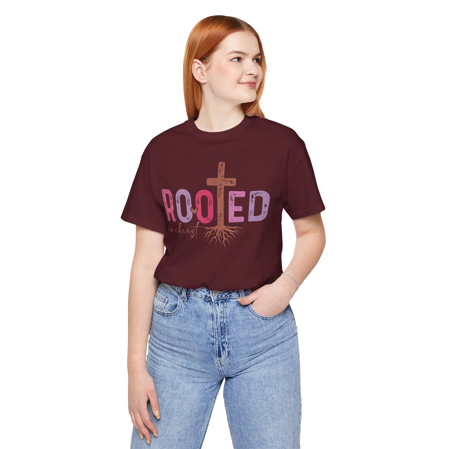 Rooted In Christ Jersey Short Sleeve Tee