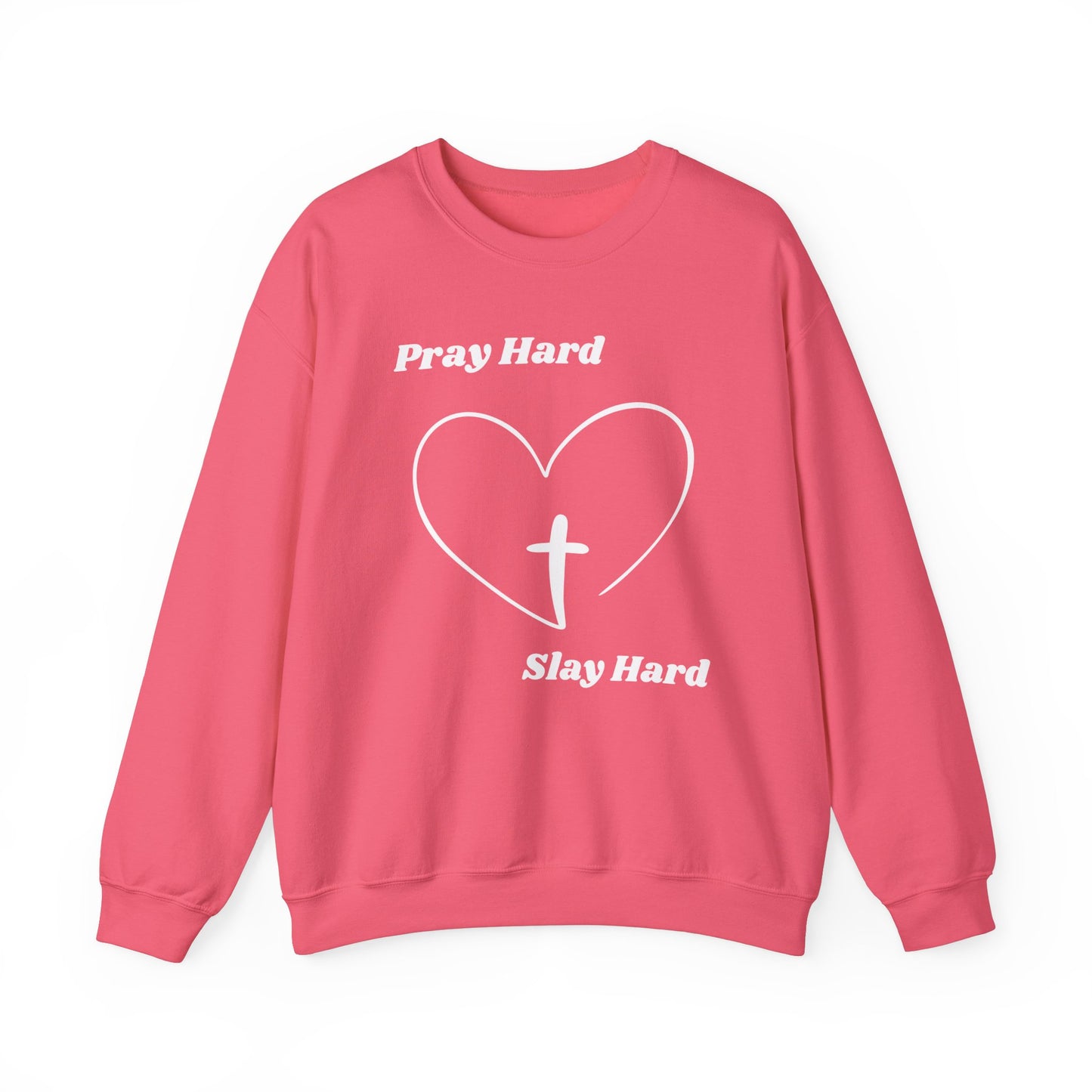 Pray Hard Slay Hard Heavy Blend™ Crewneck Sweatshirt