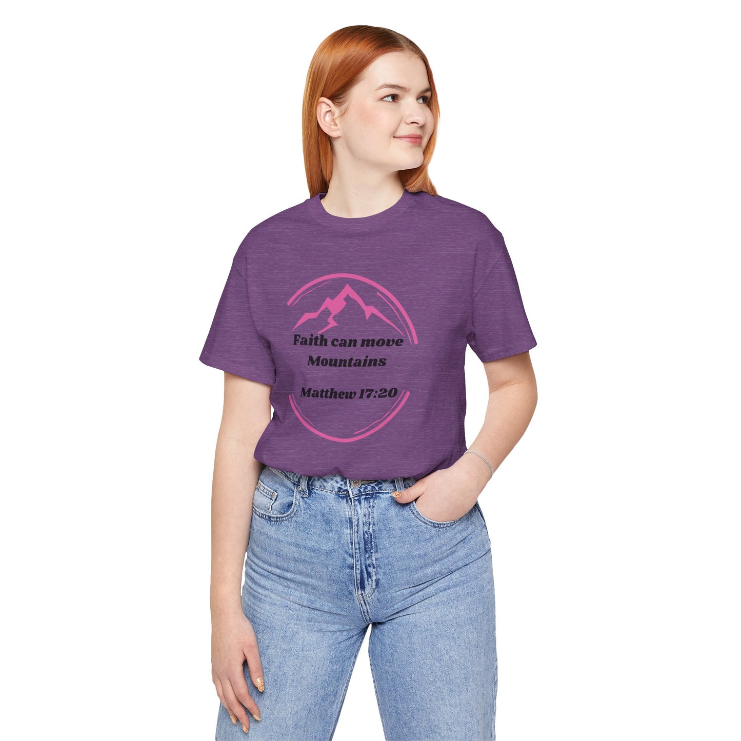 Faith Can Move Mountains Jersey Short Sleeve Tee