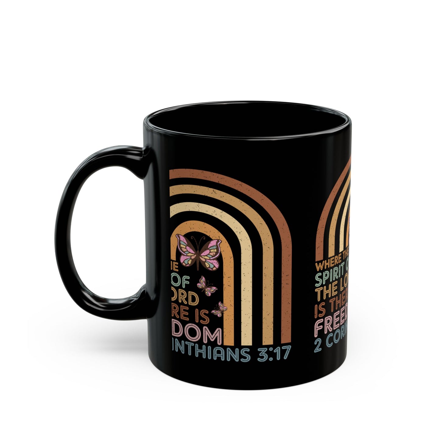 Where the Spirit of the Lord is there is Freedom Black Mug (11oz, 15oz)