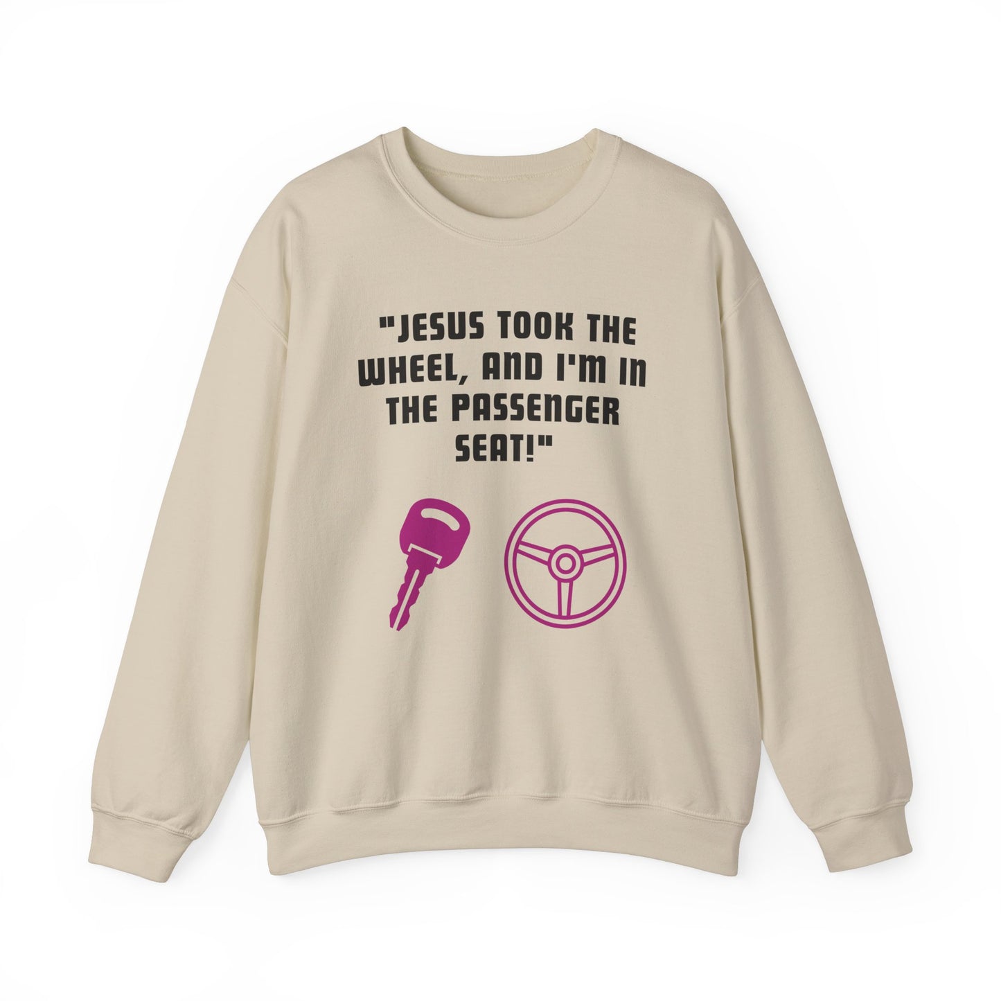 Jesus Took The Wheel Heavy Blend™ Crewneck Sweatshirt