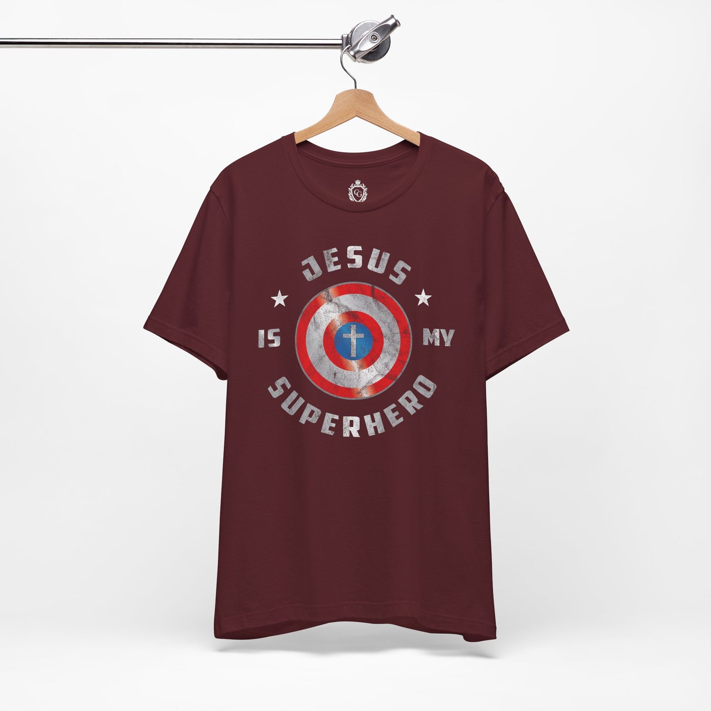 Jesus Is My Super Hero Jersey Short Sleeve Tee