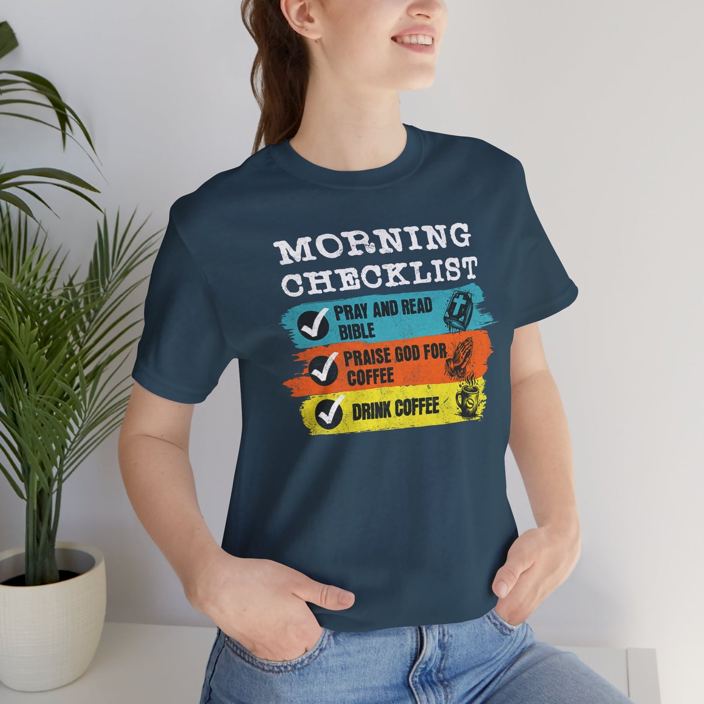Morning Checklist Jersey Short Sleeve Tee