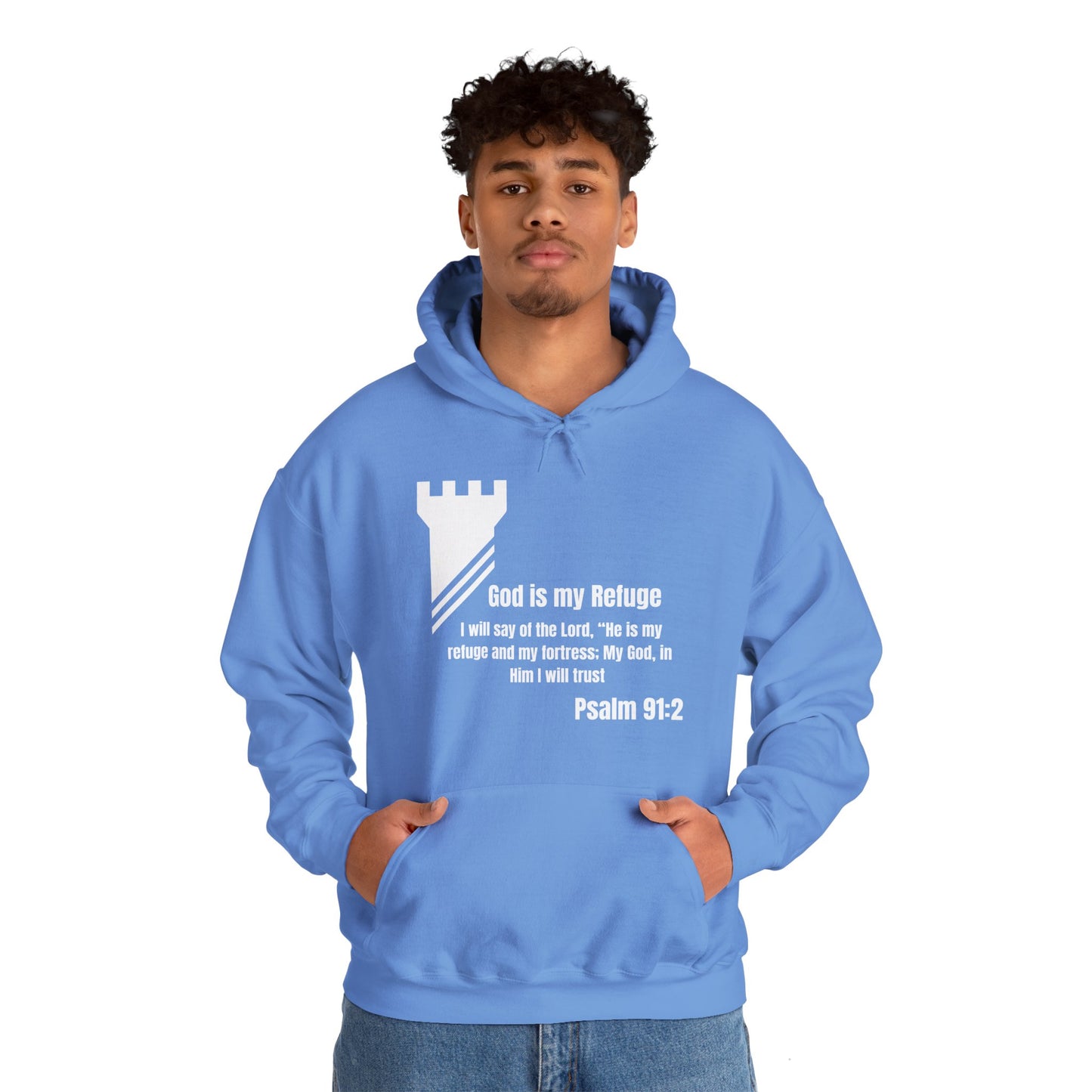 God Is My Refuge Heavy Blend™ Hooded Sweatshirt