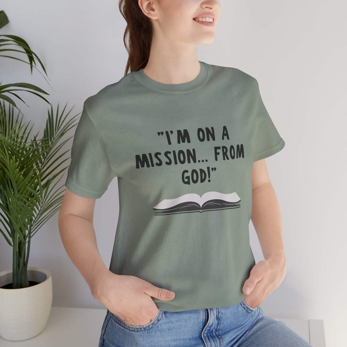 I'm On A Mission From God Jersey Short Sleeve Tee