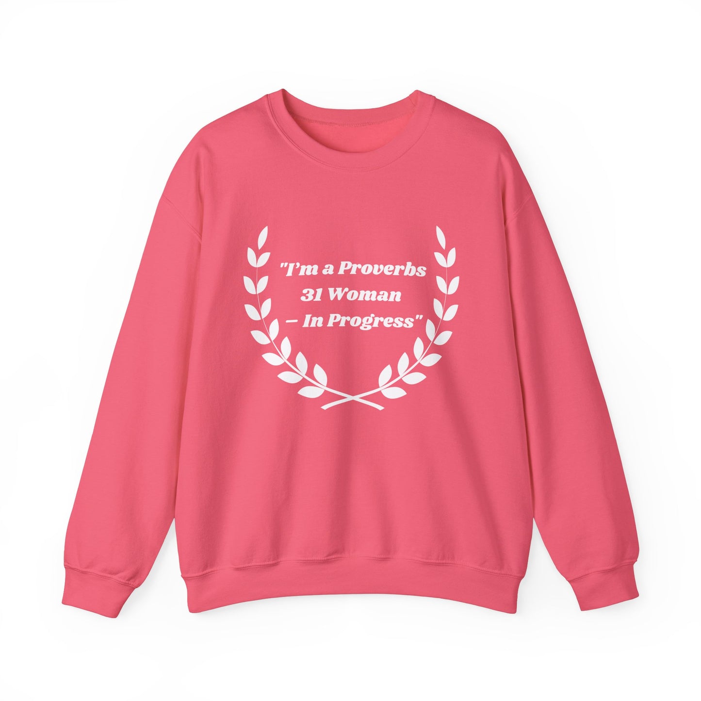 Proverbs 31 Woman In Progress Heavy Blend™ Crewneck Sweatshirt