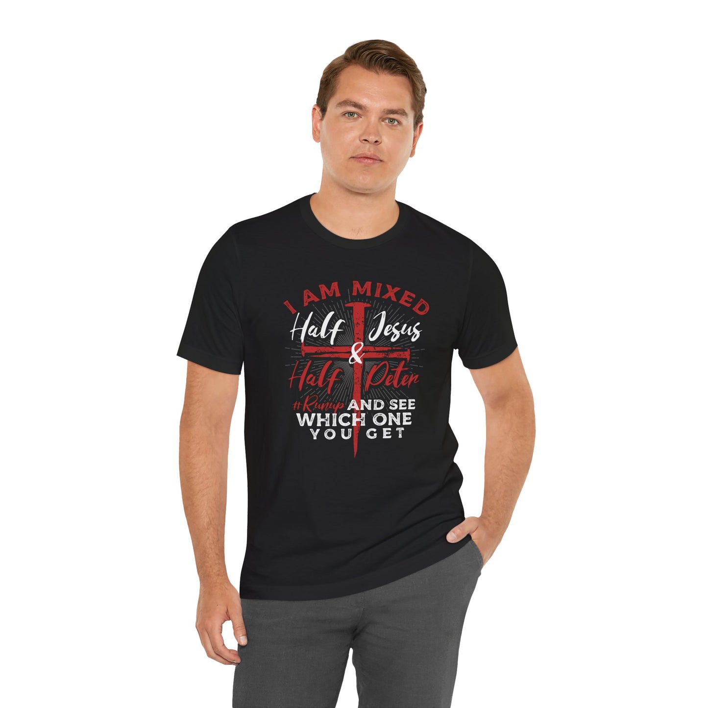 Half Jesus Half Peter Jersey Short Sleeve Tee