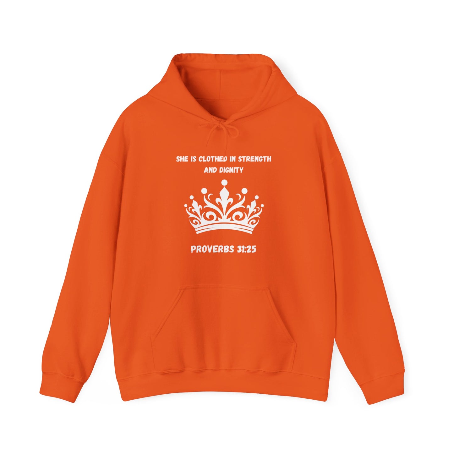 She Is Clothed In Strength And Dignity Unisex Heavy Blend™ Hooded Sweatshirt