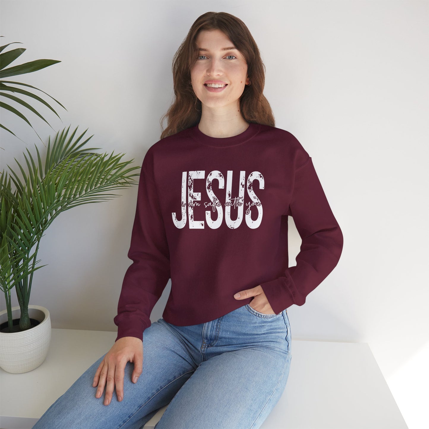 Jesus I Am Safe With You Women Sweatshirt