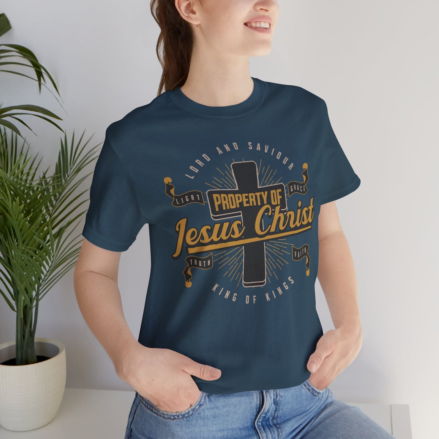 Property Of Jesus Christ Jersey Short Sleeve Tee