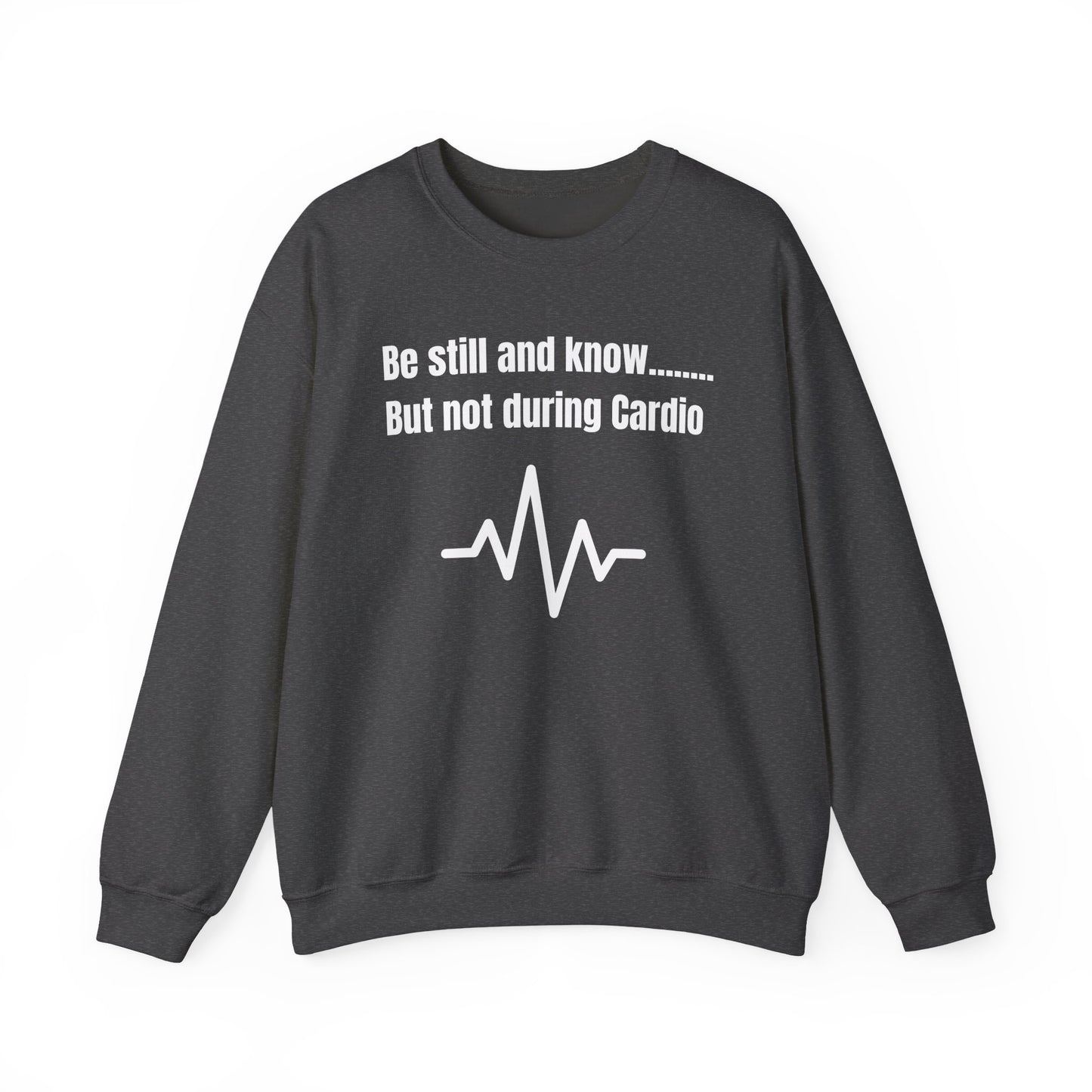 Men's Sweatshirt - Be Still And Know But Not During Cardio