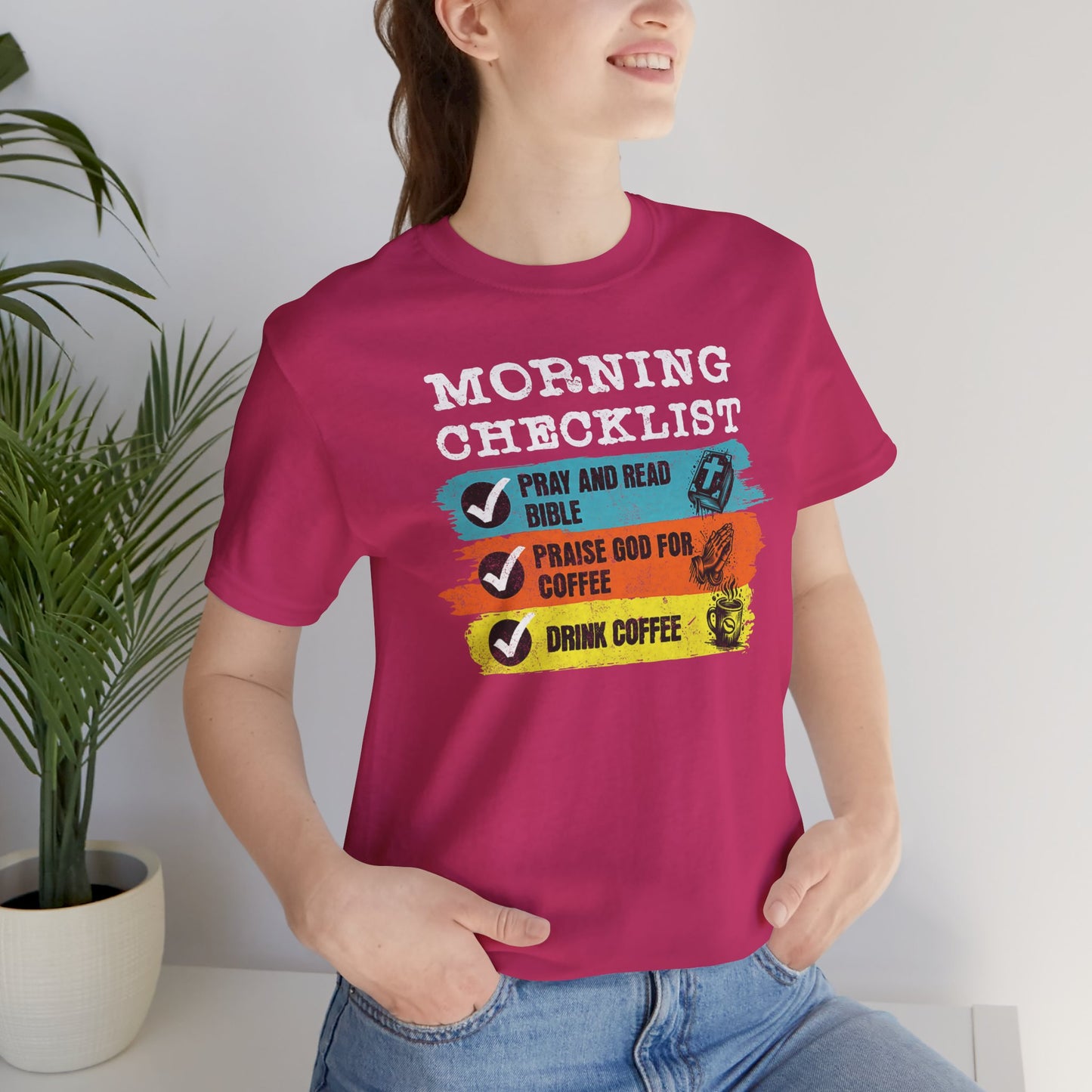 Morning Checklist Jersey Short Sleeve Tee