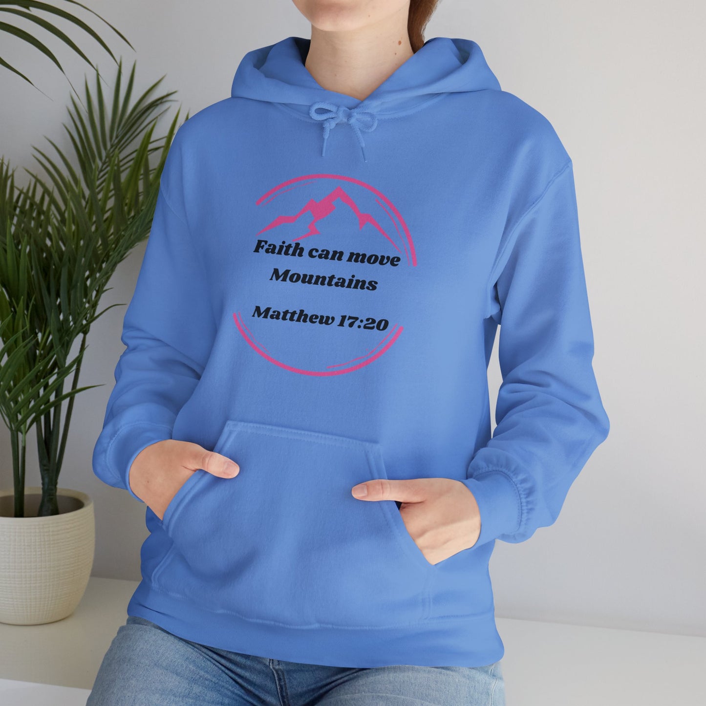 Faith Can Move Mountains Heavy Blend™ Hooded Sweatshirt