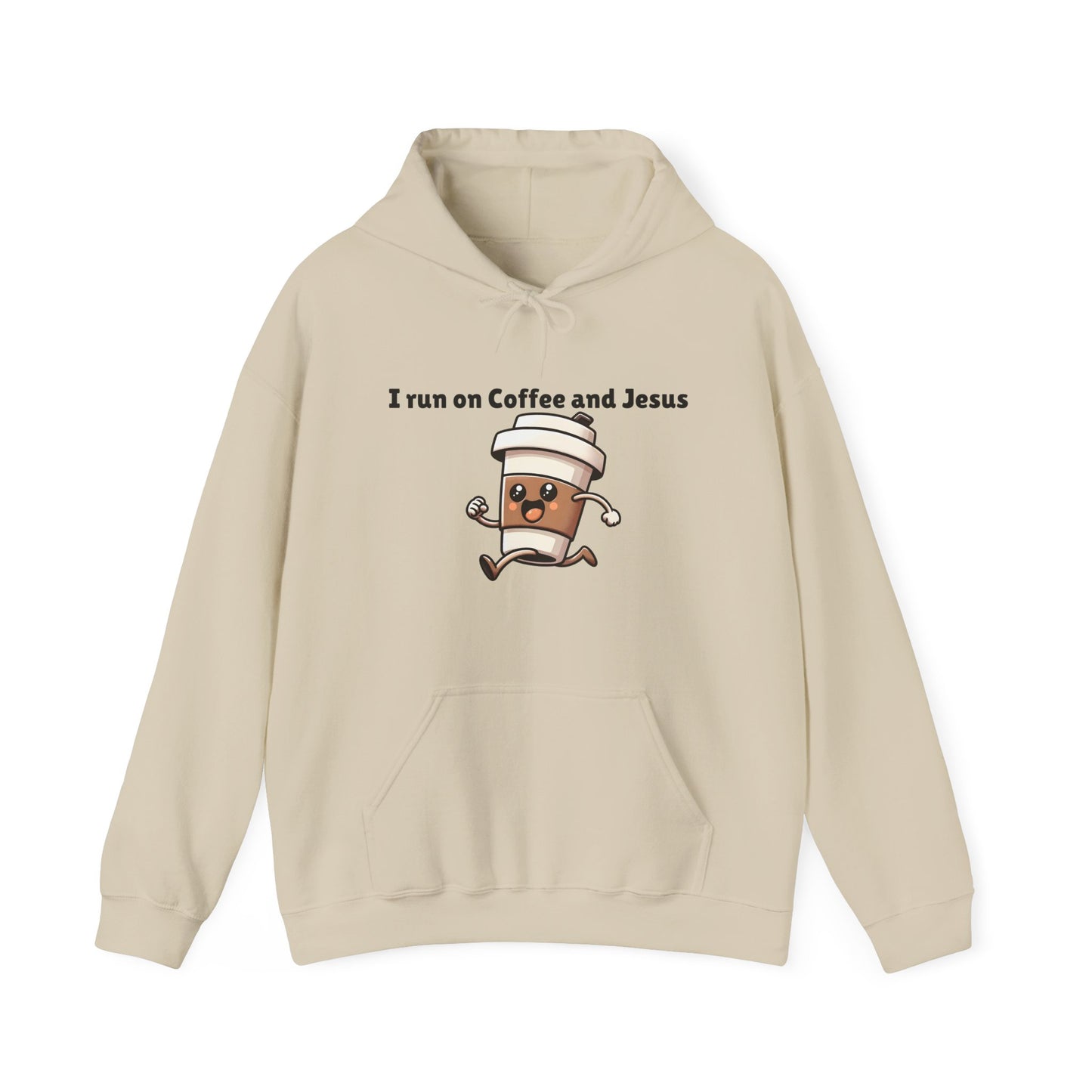 I Run On Coffee And Jesus Heavy Blend™ Hooded Sweatshirt