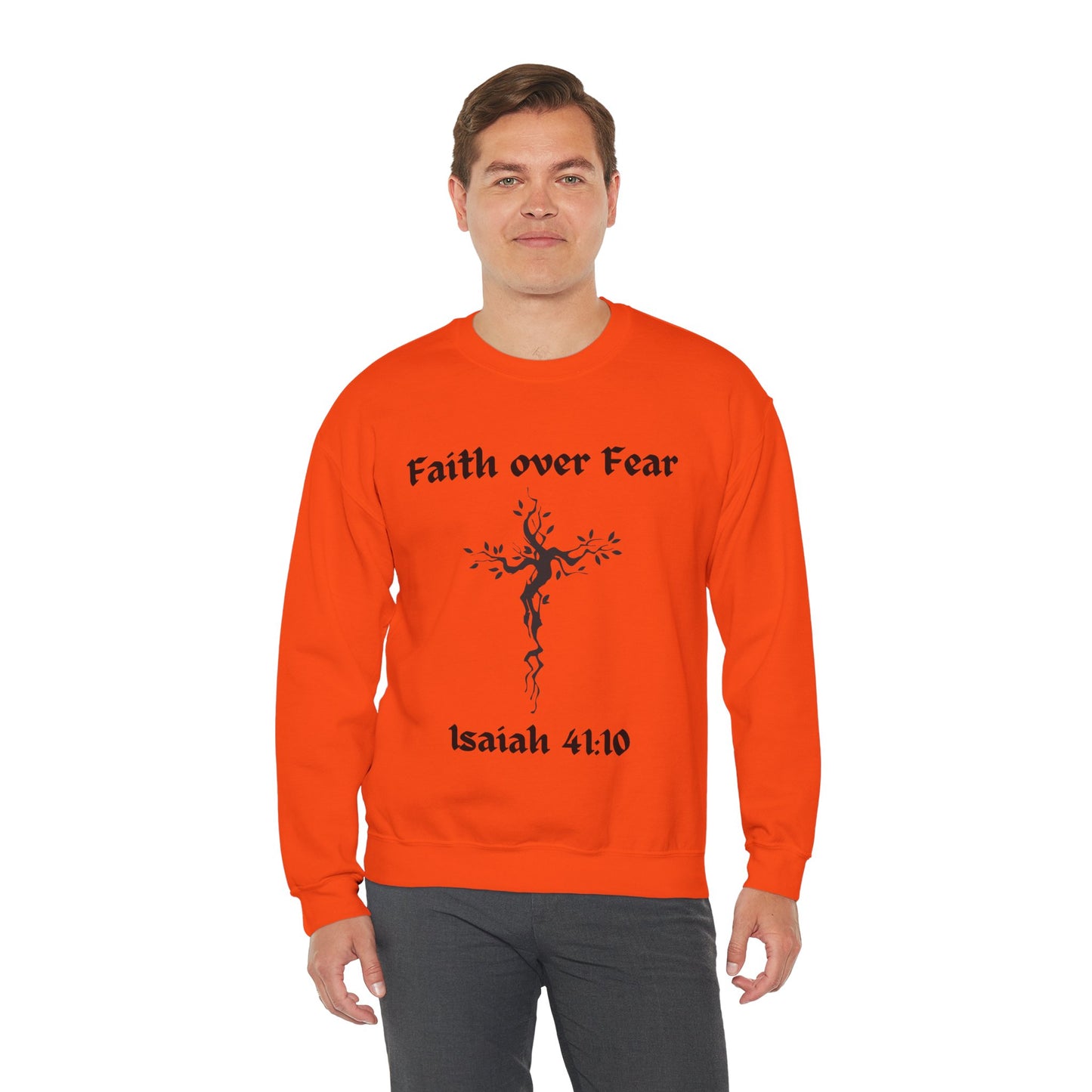 Faith over Fear Heavy Blend™ Crewneck Sweatshirt