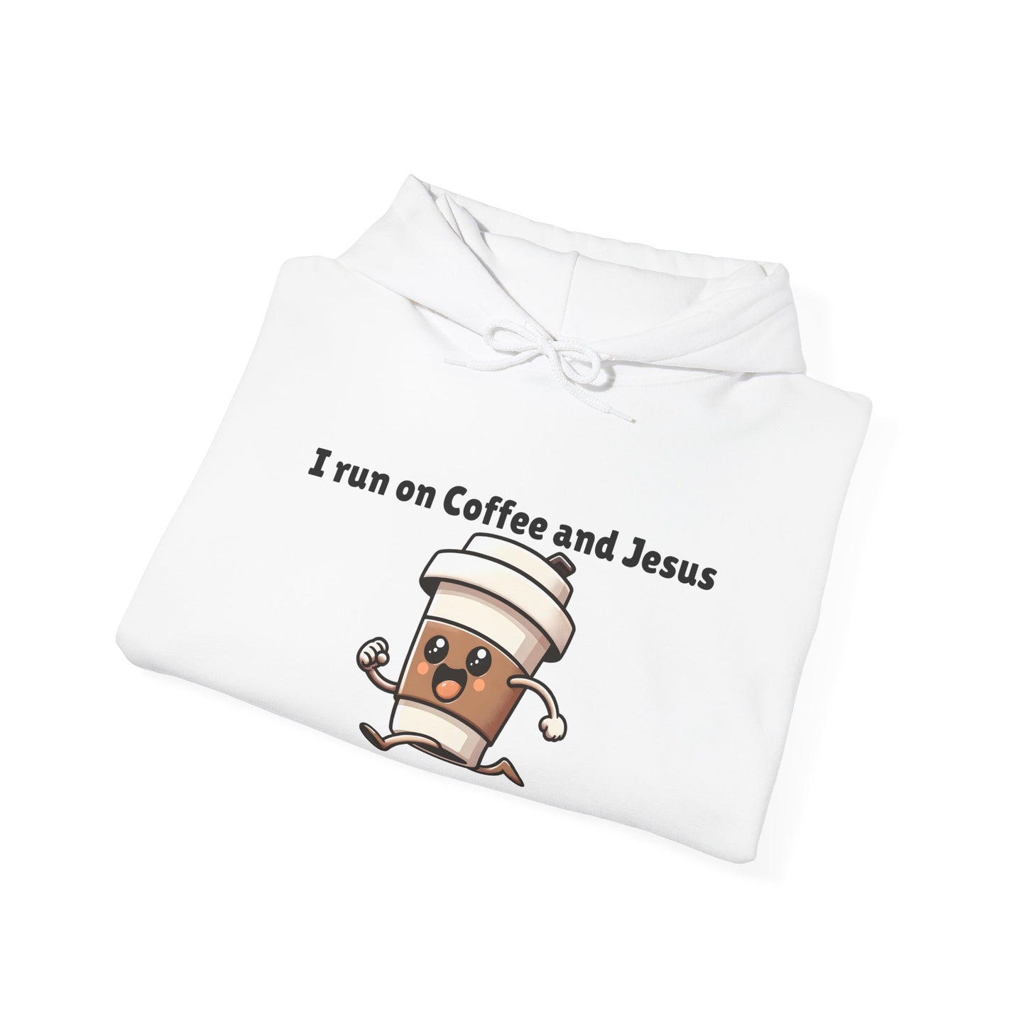 I Run On Coffee And Jesus Heavy Blend™ Hooded Sweatshirt