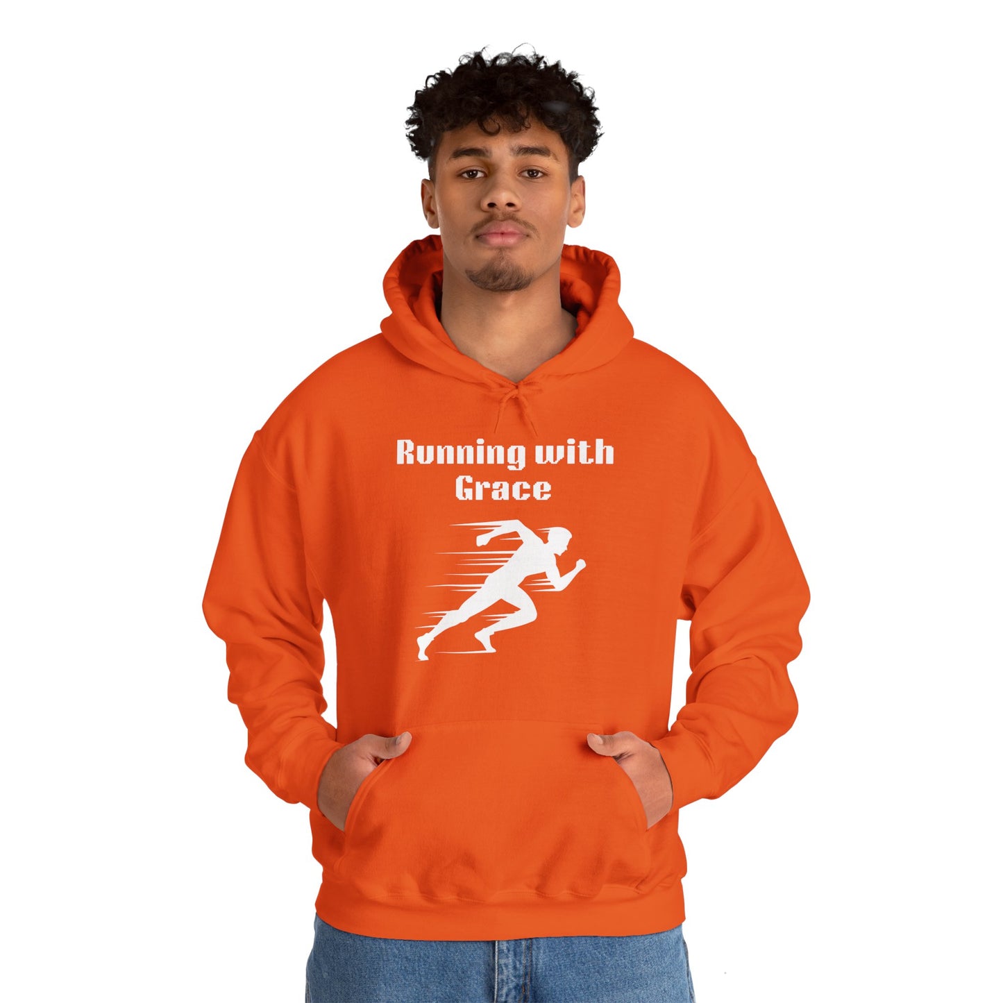 Running With Grace Heavy Blend™ Hooded Sweatshirt