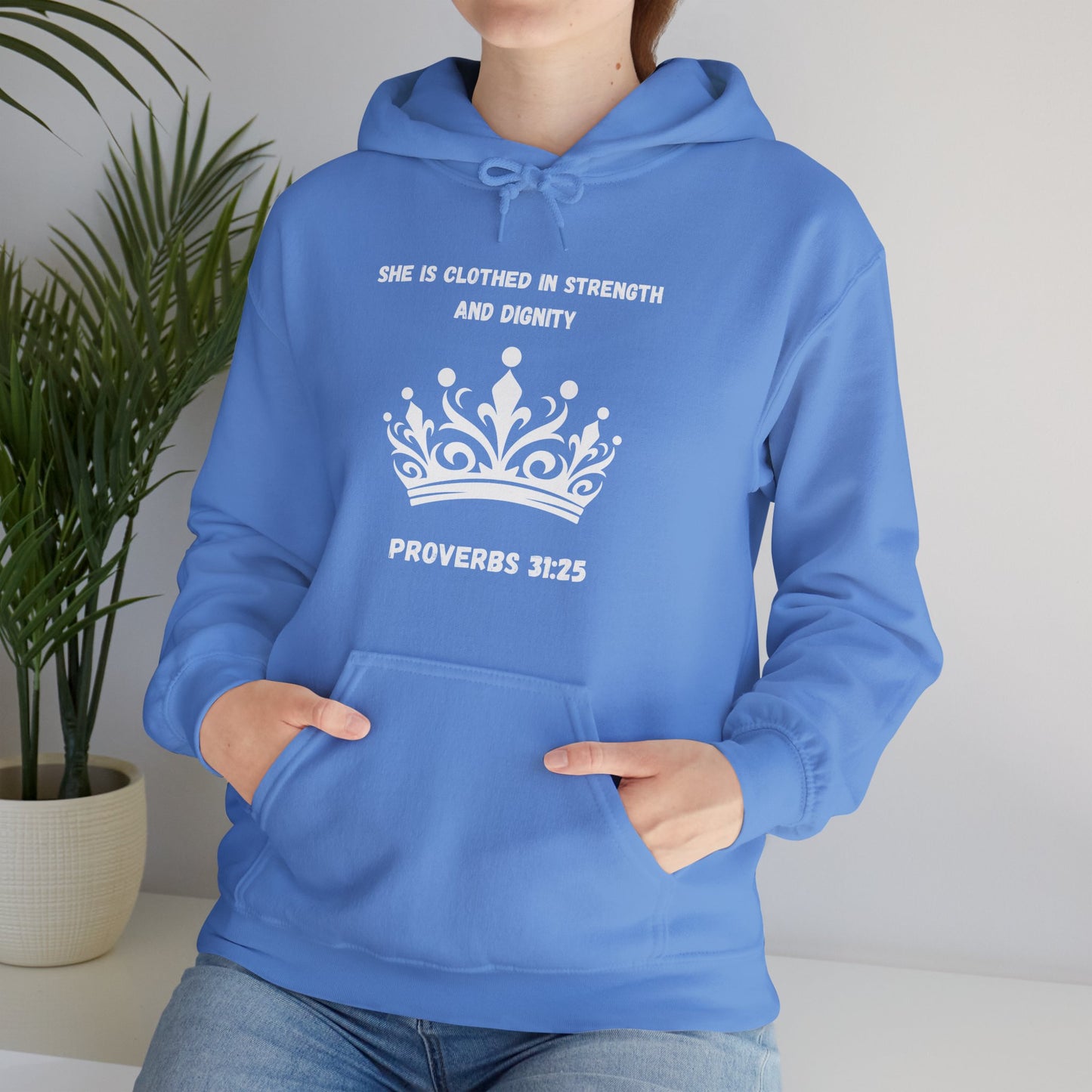 She Is Clothed In Strength And Dignity Unisex Heavy Blend™ Hooded Sweatshirt