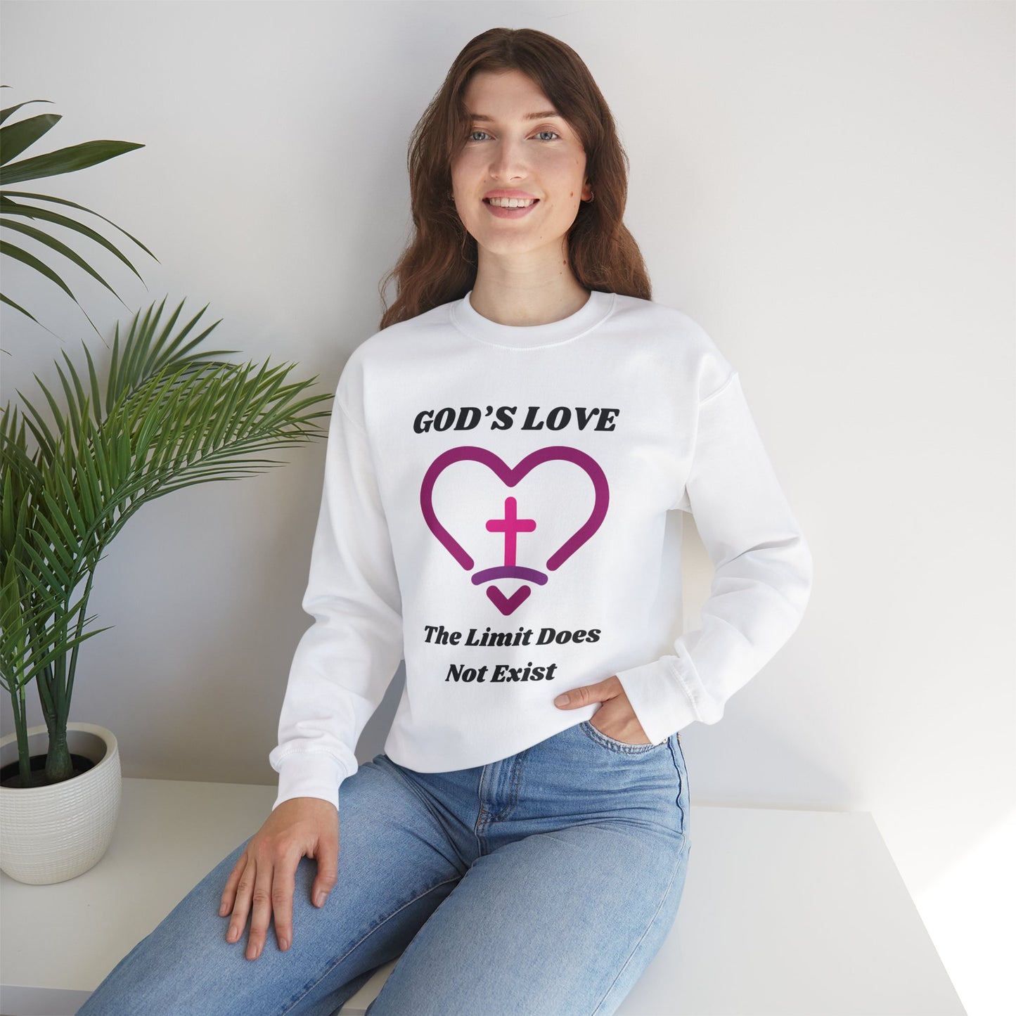 God's Love The Limit Does Not Exist Heavy Blend™ Crewneck Sweatshirt