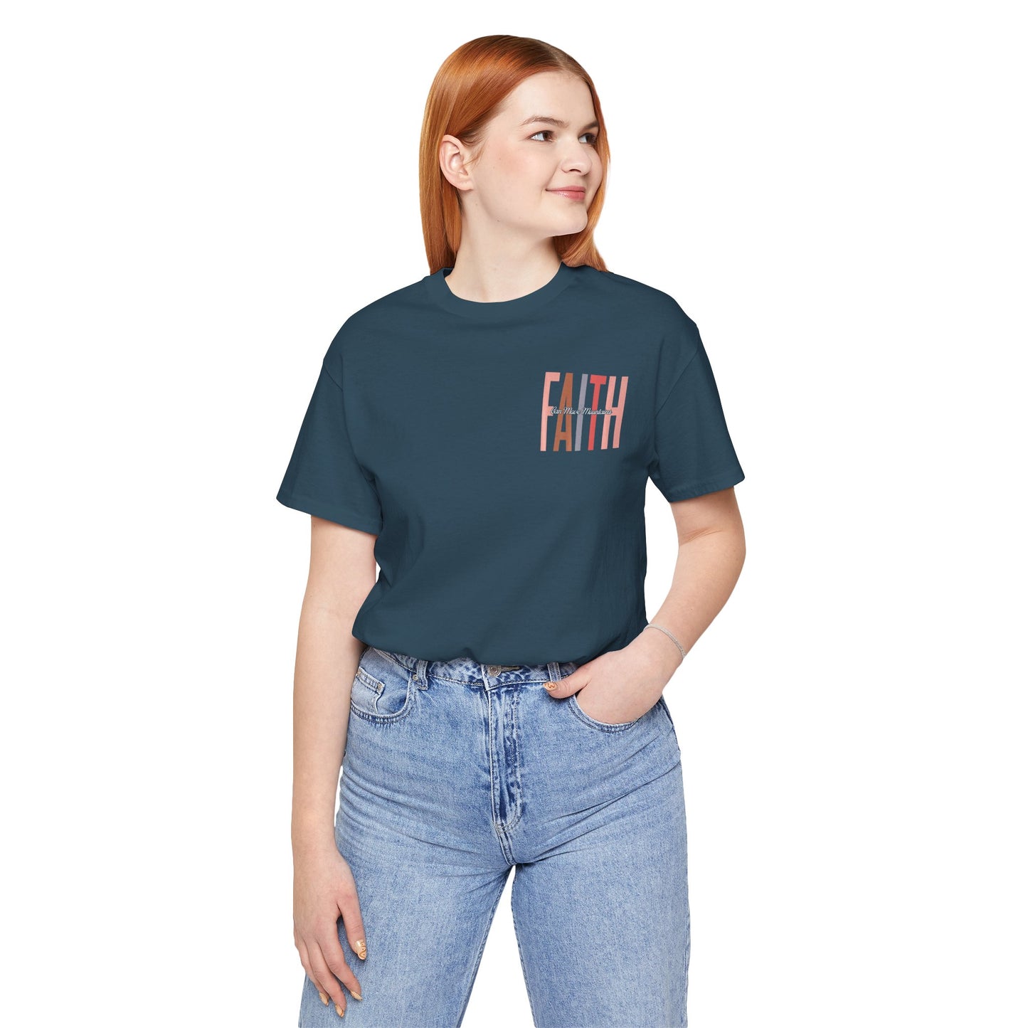 Faith Can Move Mountains Jersey Short Sleeve Tee
