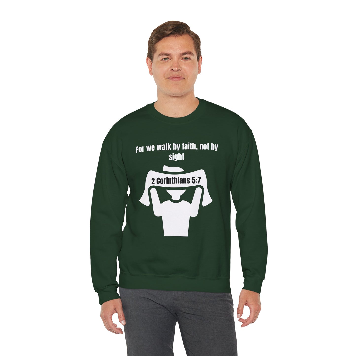 Walk by Faith Heavy Blend™ Crewneck Sweatshirt