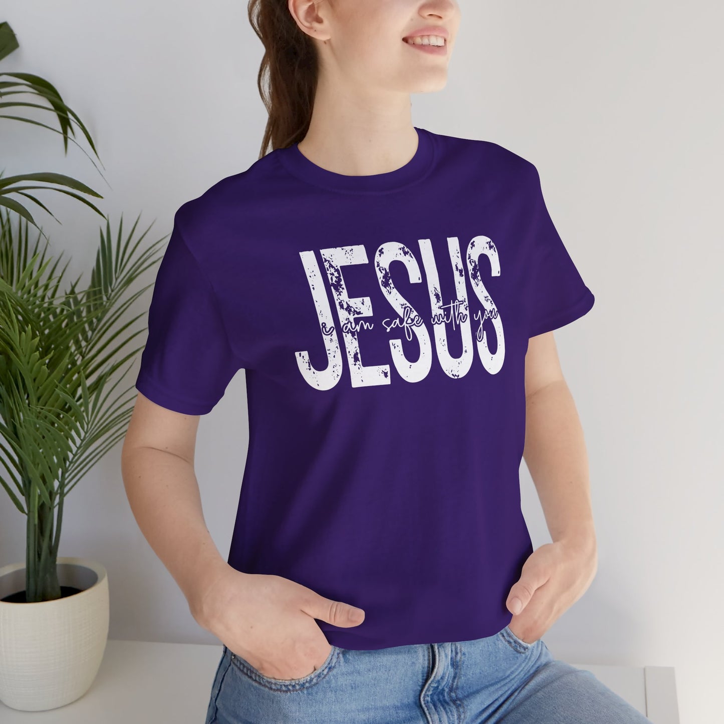 Jesus I am Safe With You Jersey Short Sleeve Tee