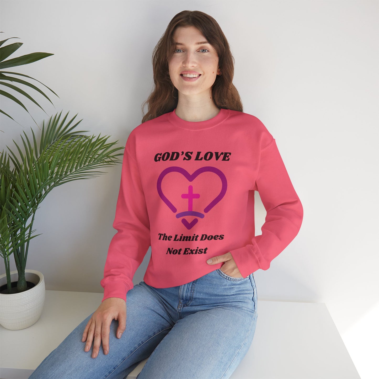 God's Love The Limit Does Not Exist Heavy Blend™ Crewneck Sweatshirt