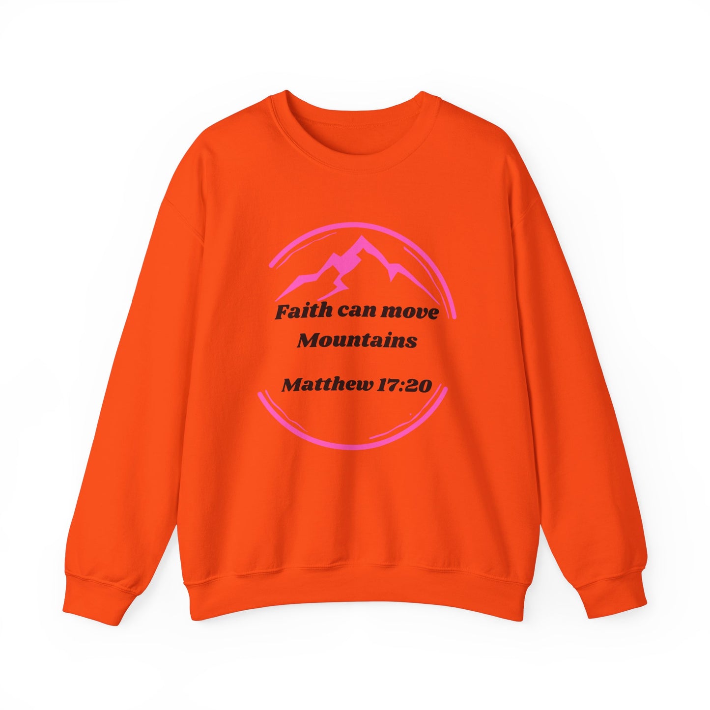 Faith Can Move Mountains Heavy Blend™ Crewneck Sweatshirt