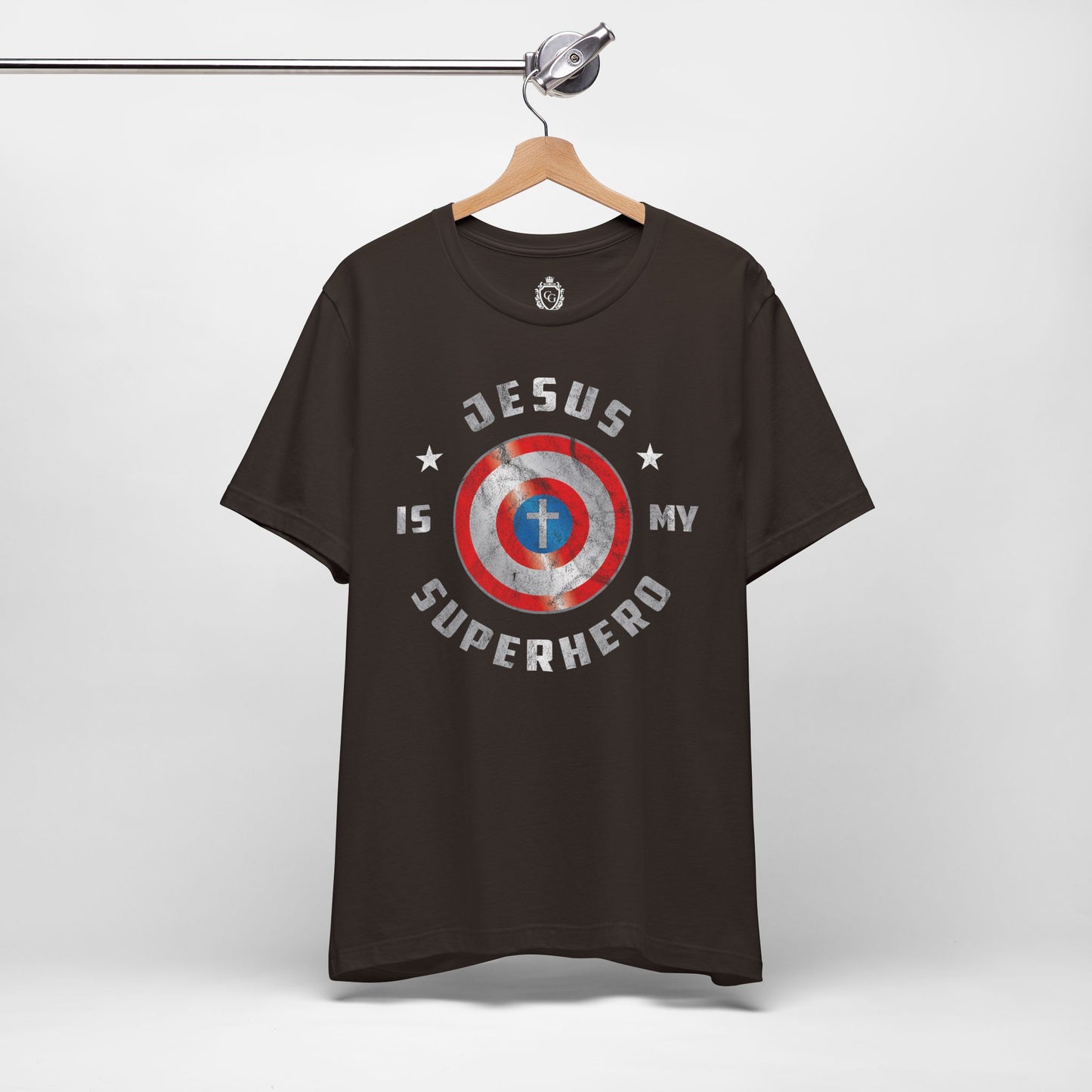 Jesus Is My Super Hero Jersey Short Sleeve Tee