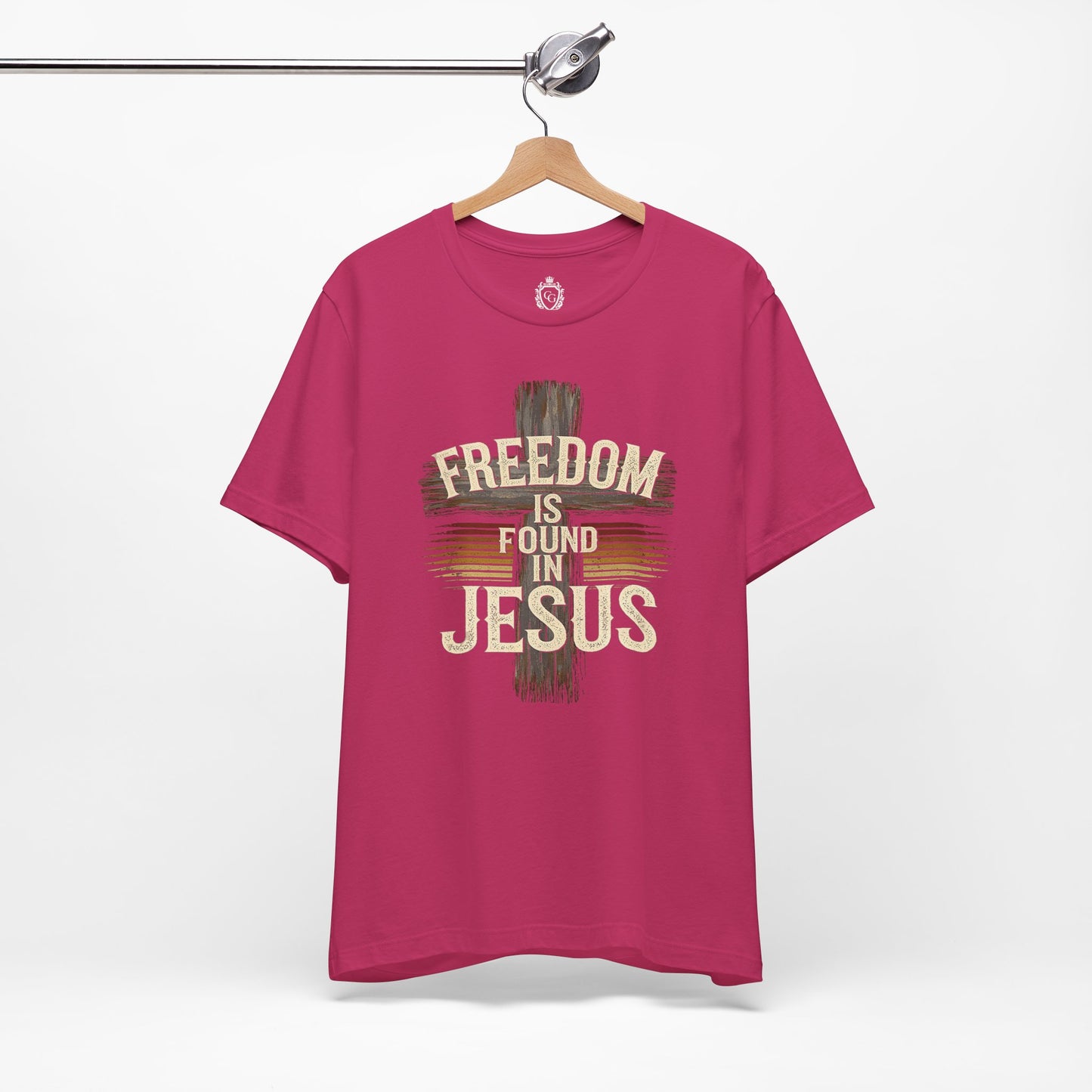 Freedom in found in Jesus Jersey Short Sleeve Tee
