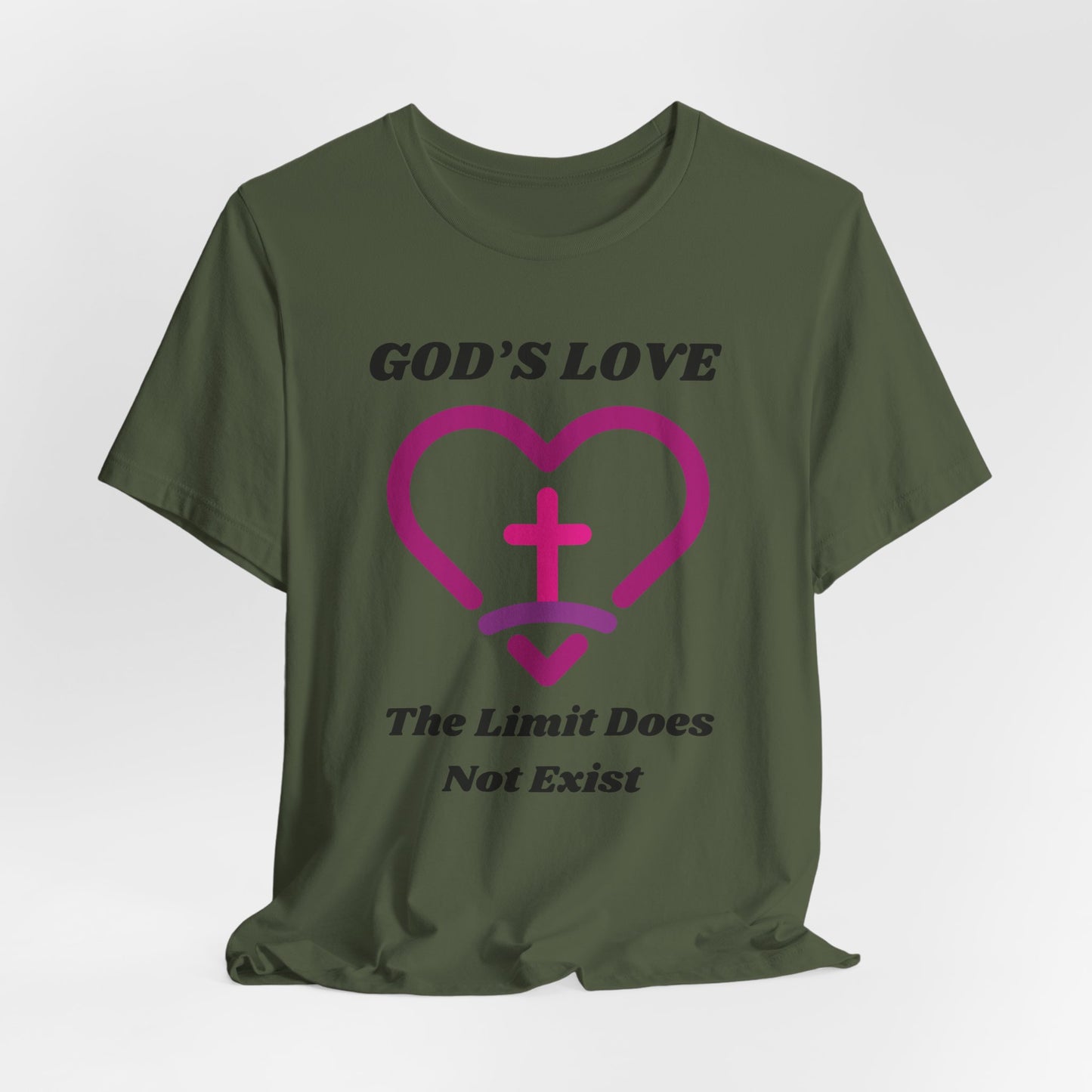 God's Love The Limit Does Not Exist Jersey Short Sleeve Tee