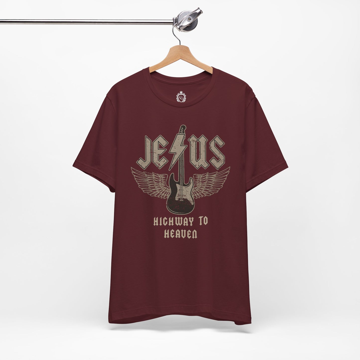 Jesus Highway To Heaven Jersey Short Sleeve Tee