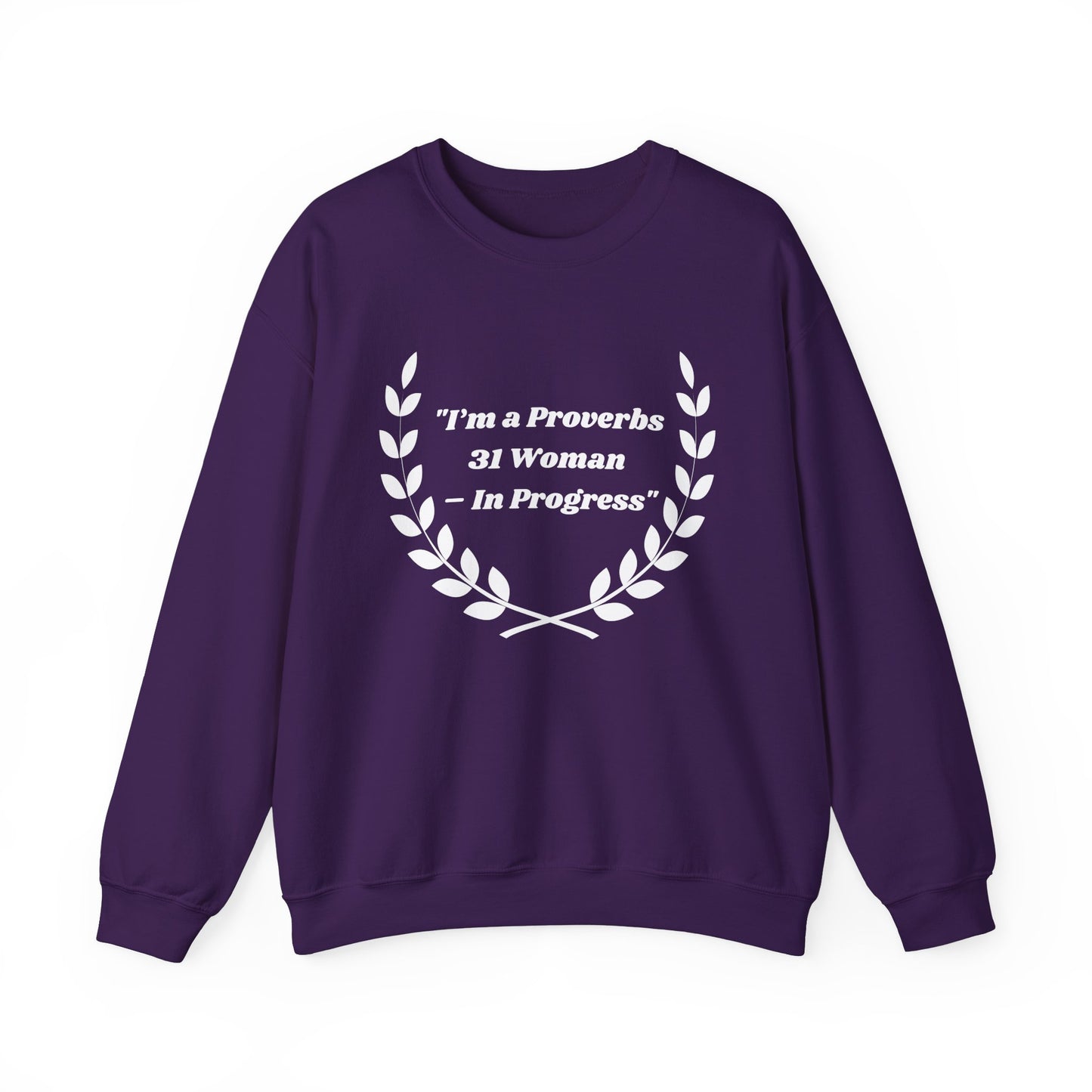 Proverbs 31 Woman In Progress Heavy Blend™ Crewneck Sweatshirt