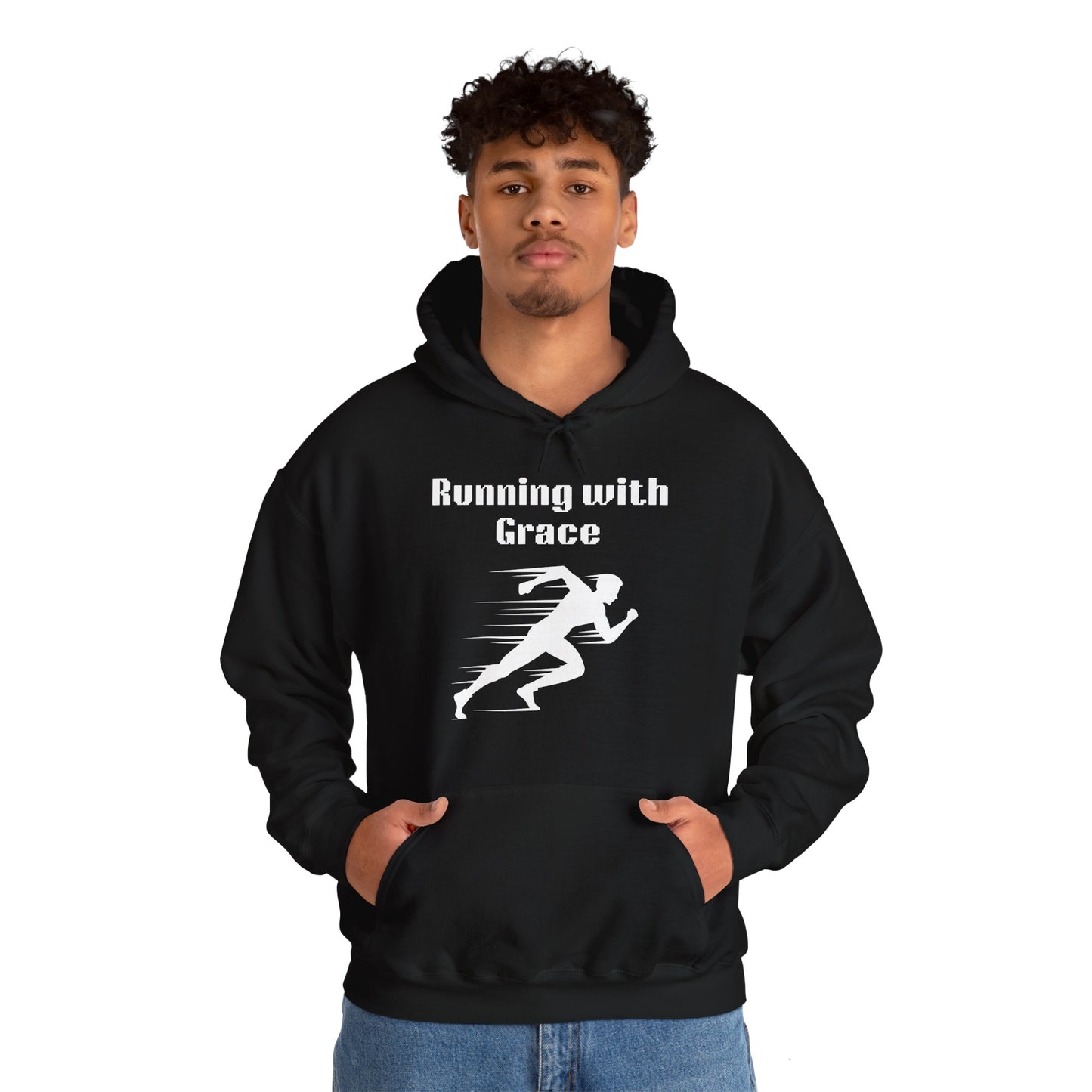 Running With Grace Heavy Blend™ Hooded Sweatshirt