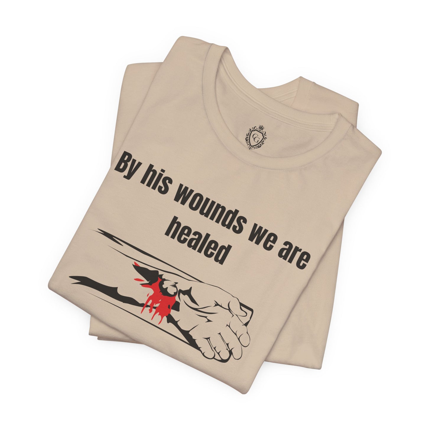 By His Wounds We Are Healed Jersey Short Sleeve Tee