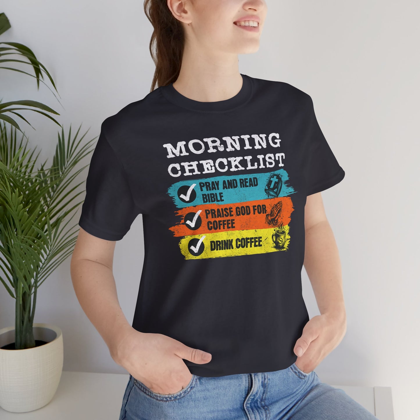 Morning Checklist Jersey Short Sleeve Tee
